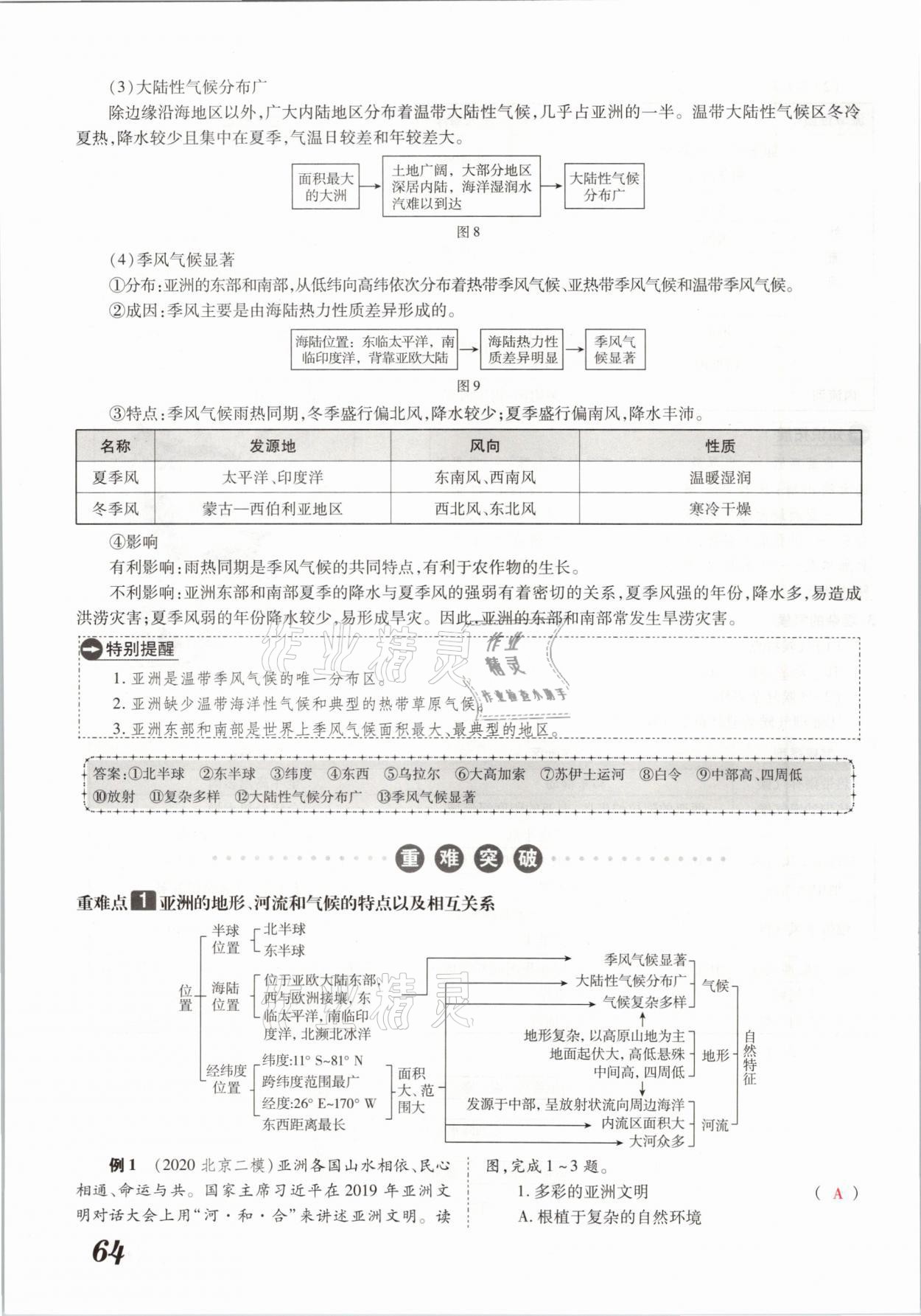 2021年领跑中考地理河南专版 参考答案第64页