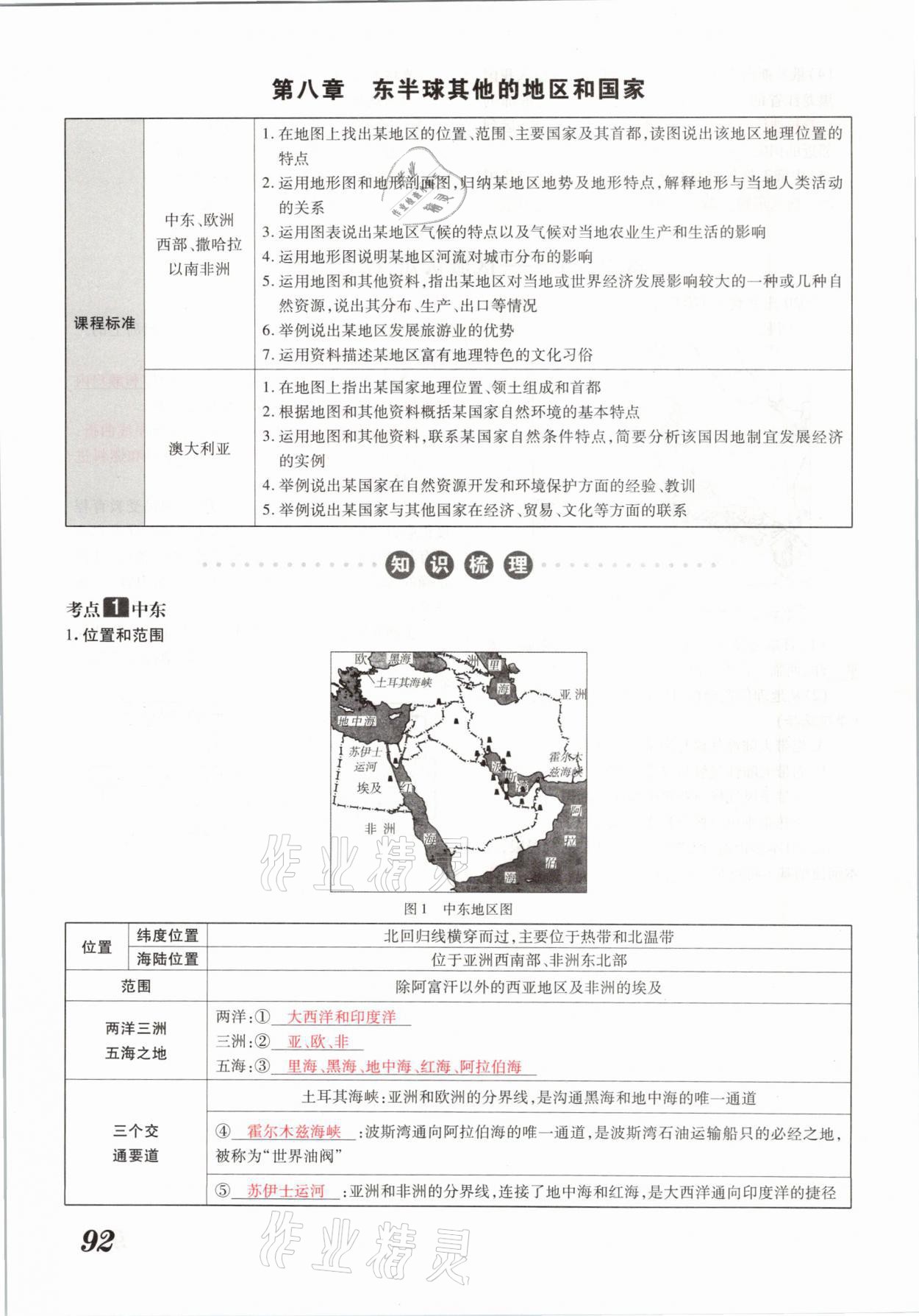 2021年领跑中考地理河南专版 参考答案第92页