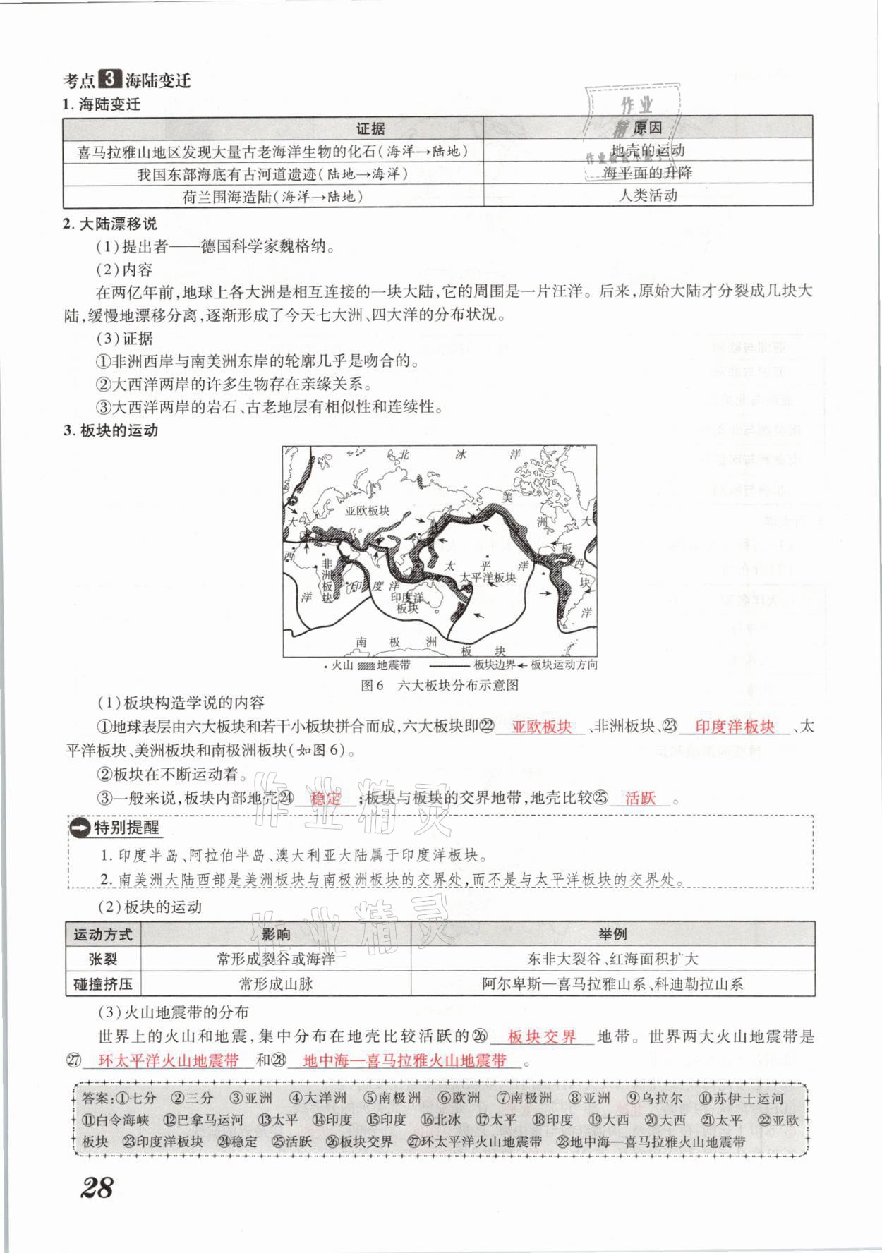 2021年领跑中考地理河南专版 参考答案第28页