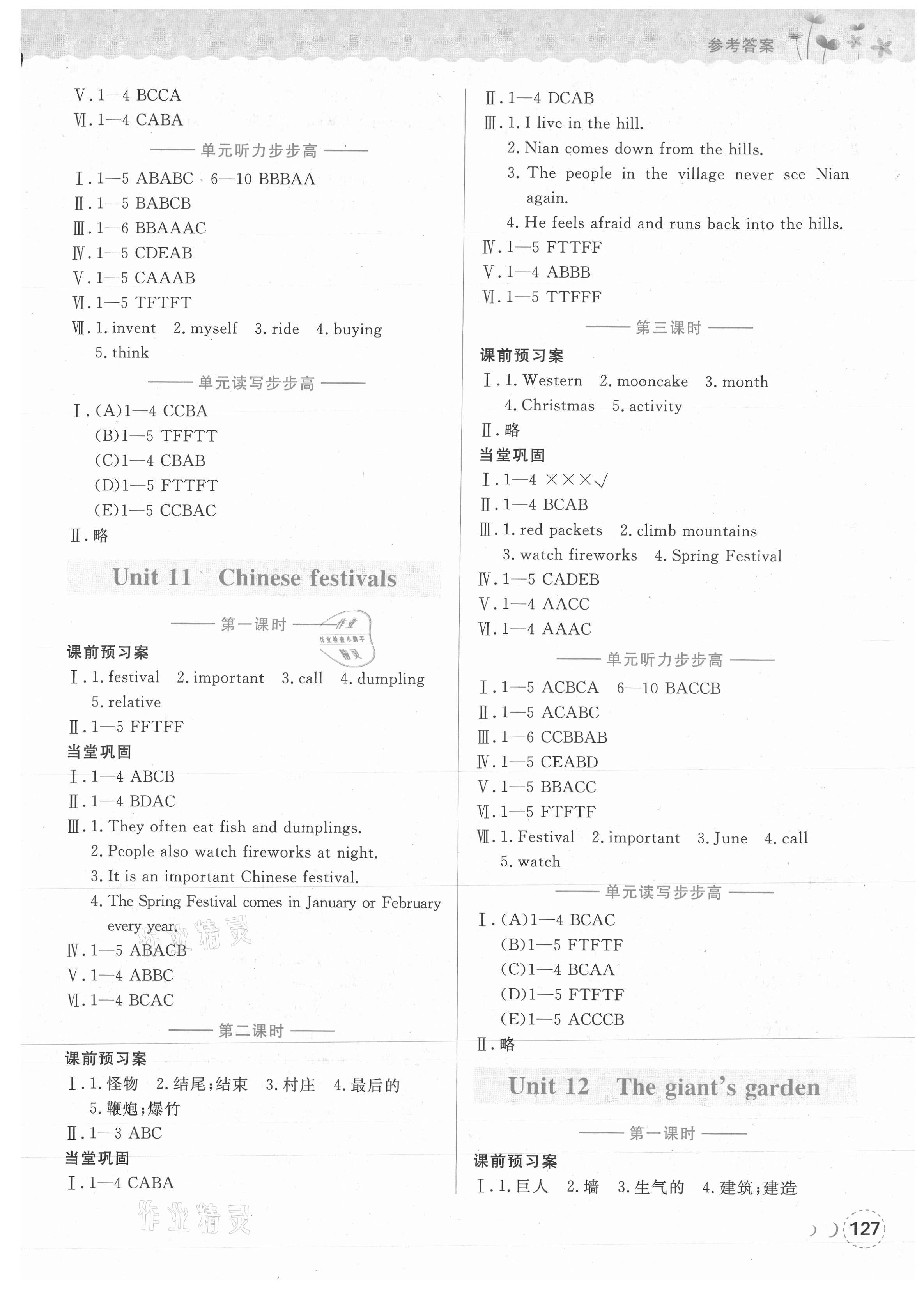 2021年?duì)钤蝗掏黄茖?dǎo)練測(cè)五年級(jí)英語(yǔ)下冊(cè)滬教版深圳B卷 第8頁(yè)