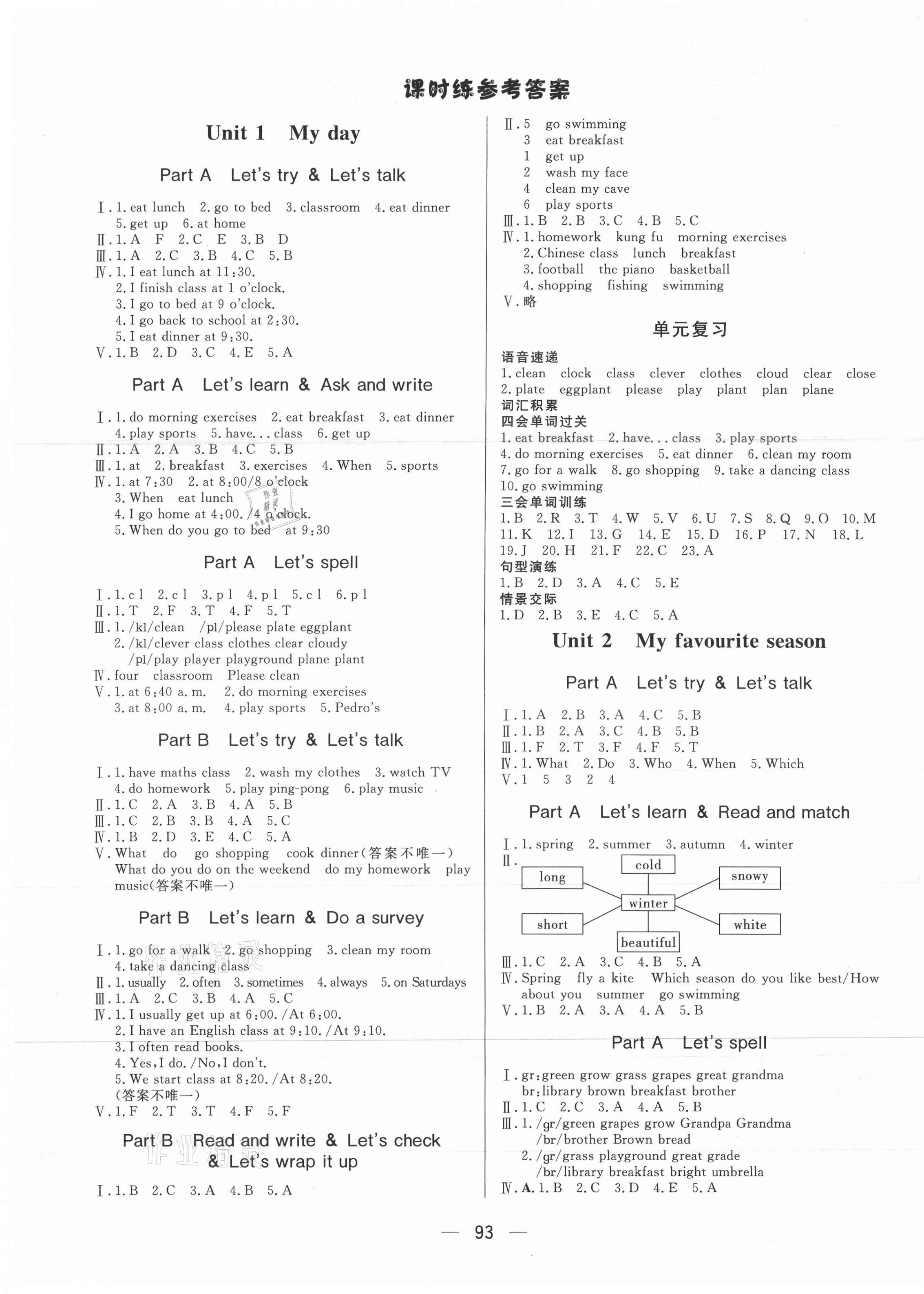 2021年簡易通五年級(jí)英語下冊(cè)人教版 第1頁