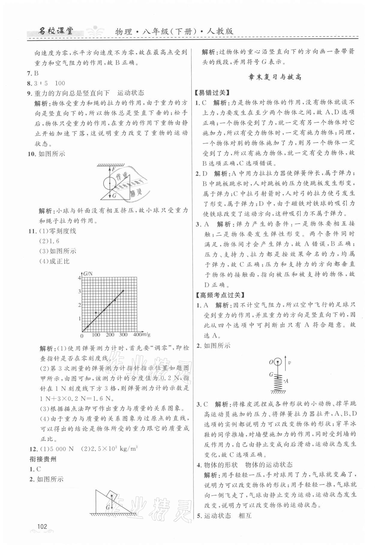 2021年名校课堂八年级物理下册人教版地区专版贵州人民出版社 第4页