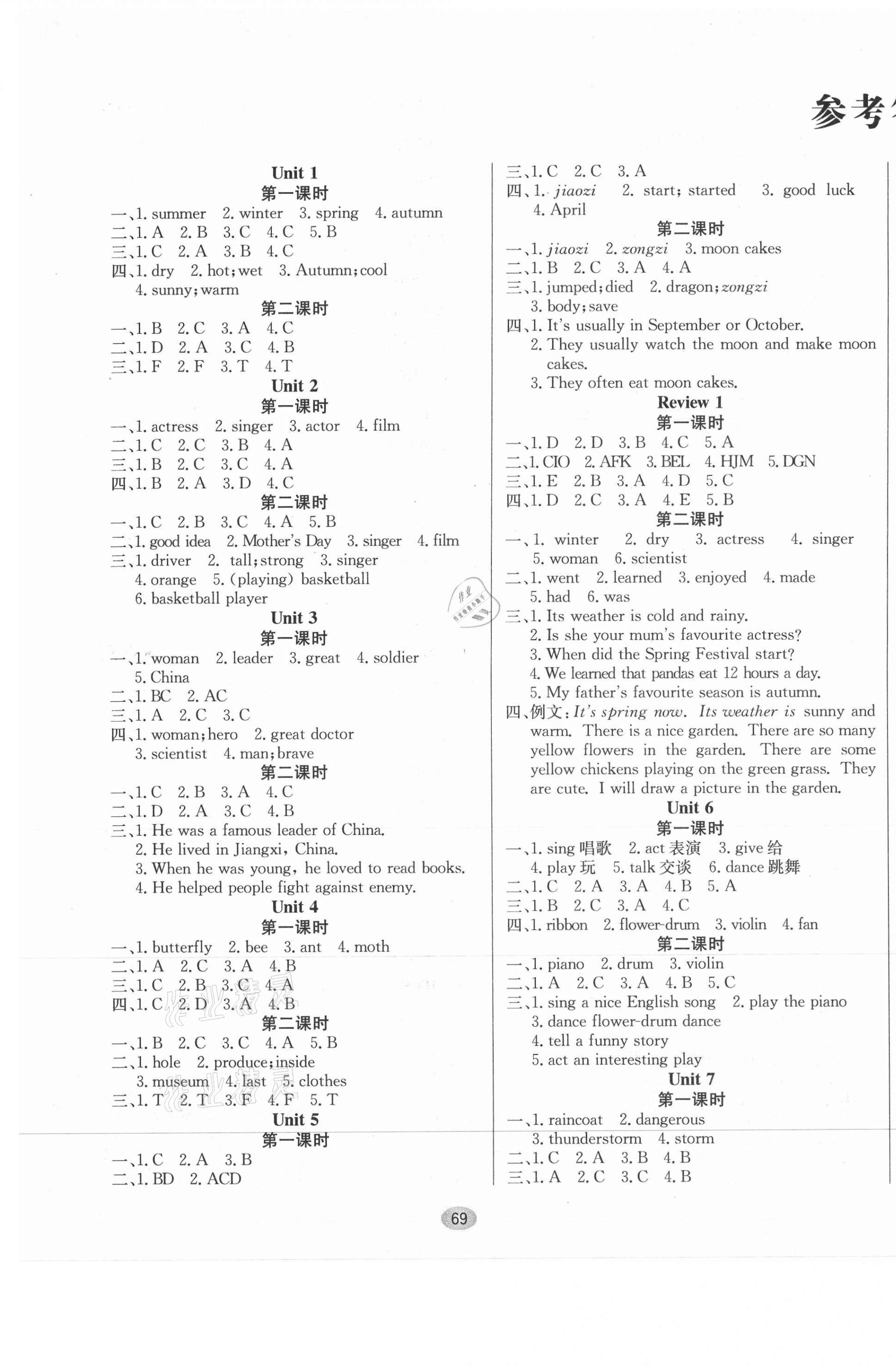 2021年快樂英語綜合自測六年級(jí)下冊(cè)湘魯教版 第1頁