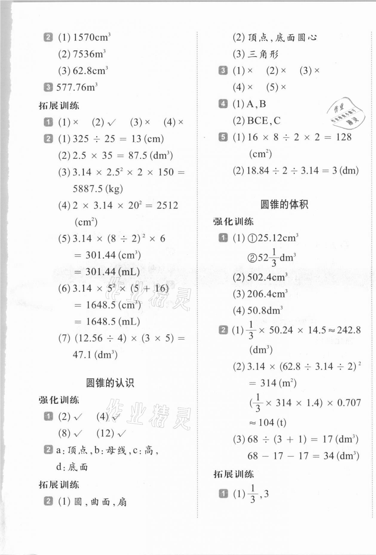 2021年小學生每日20分鐘數(shù)學弱項六年級下冊人教版 第5頁