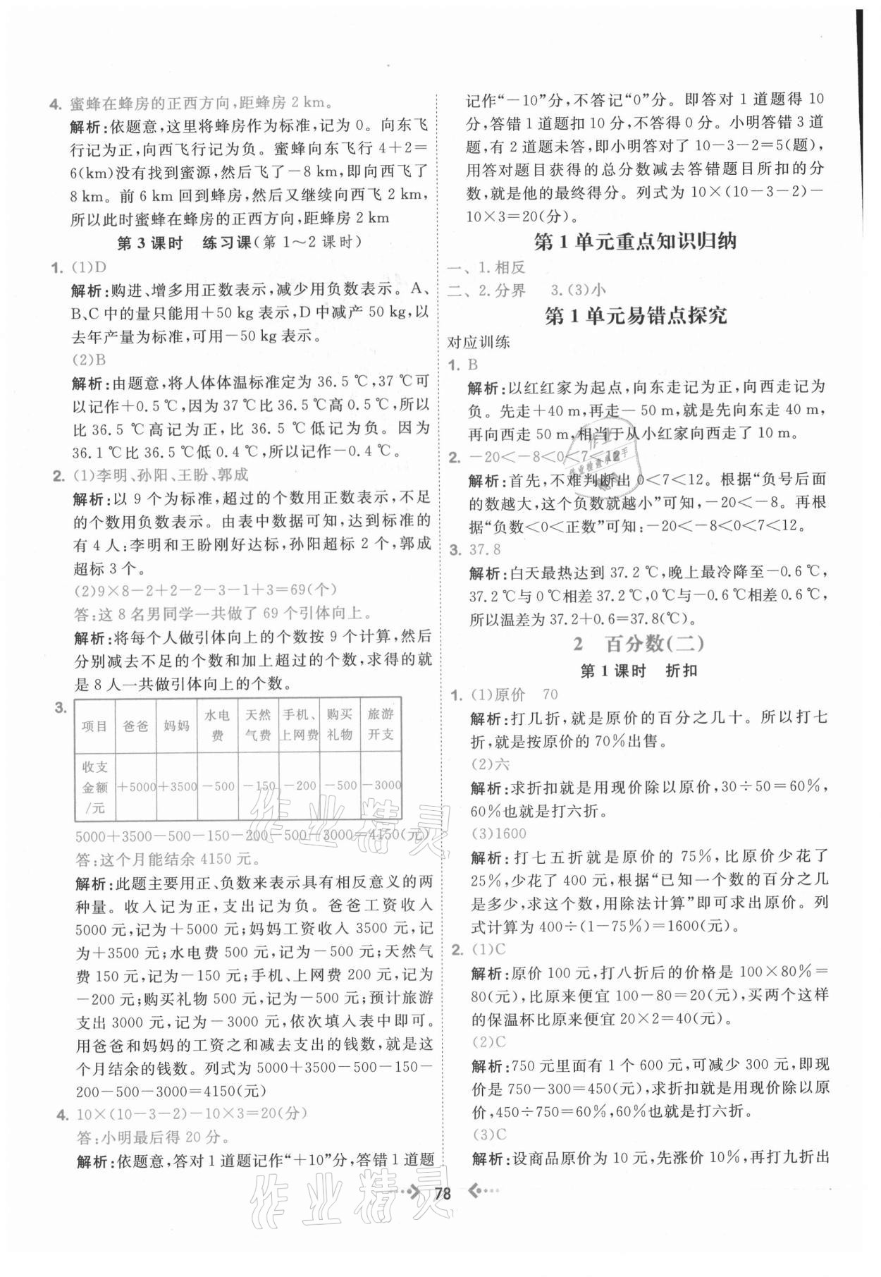 2021年快乐小博士巩固与提高六年级数学下册人教版 参考答案第2页