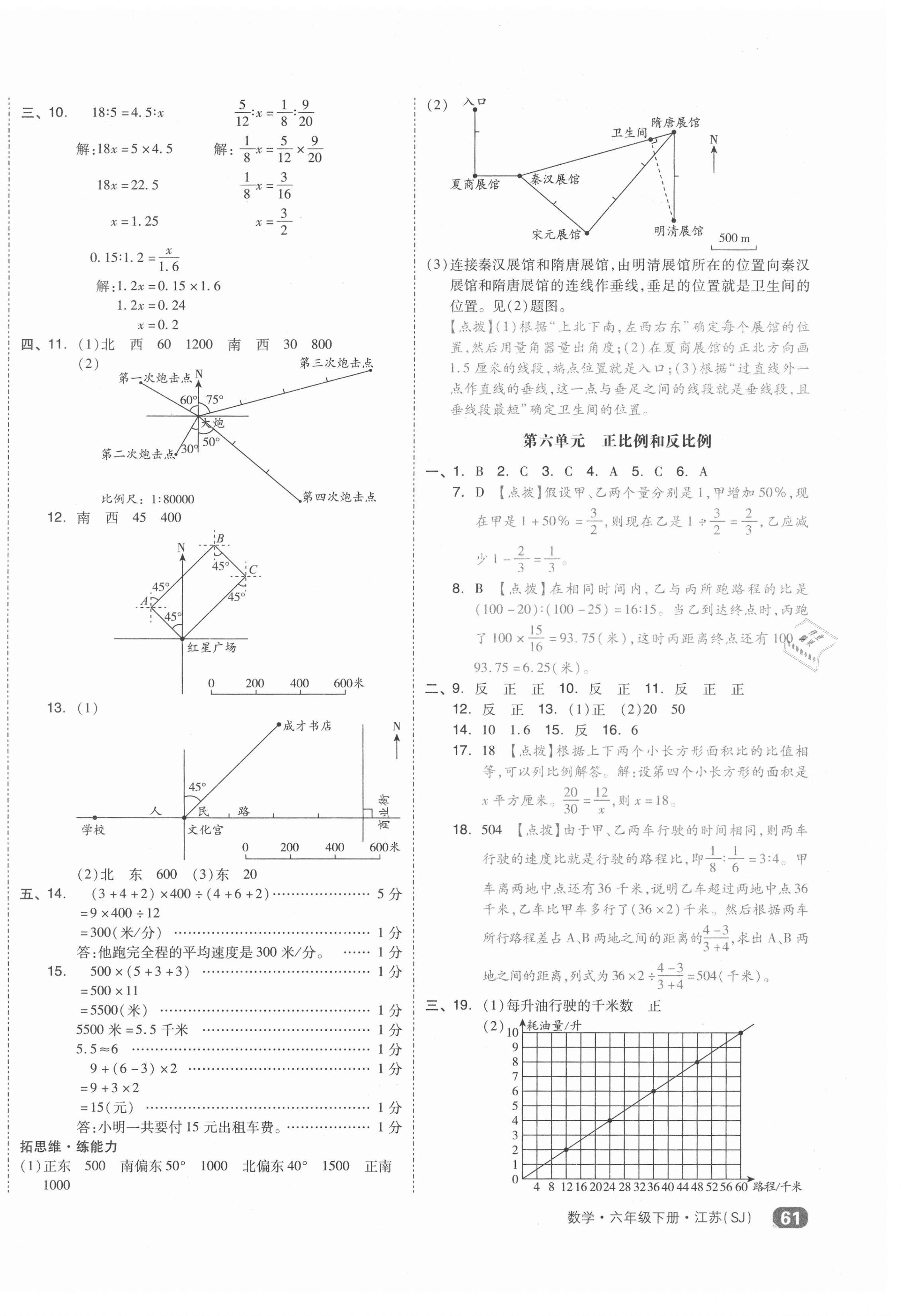 2021年全品小复习六年级数学下册苏教版江苏专版 第6页