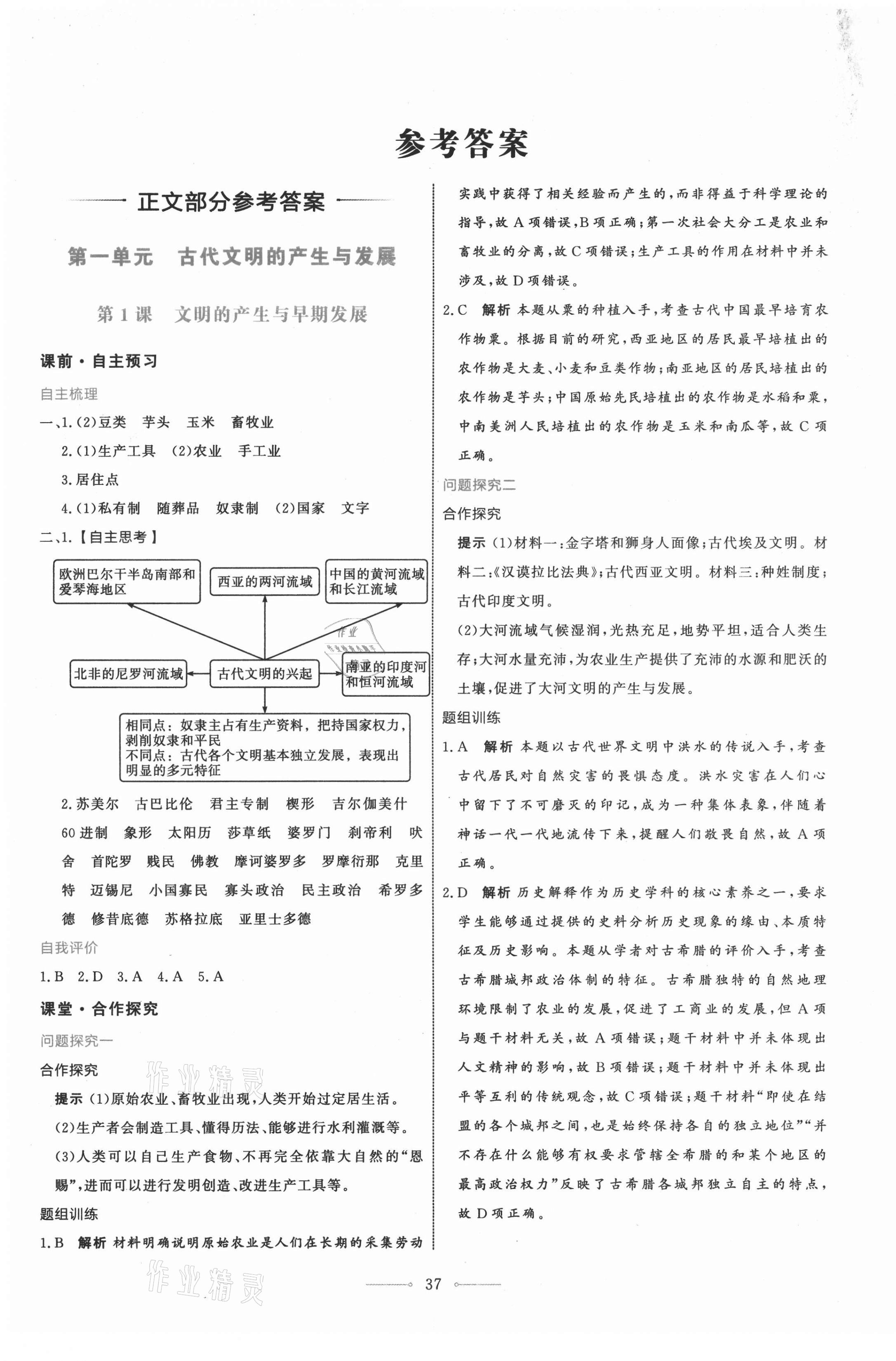 2021年阳光课堂历史必修下人教版人民教育出版社 第1页