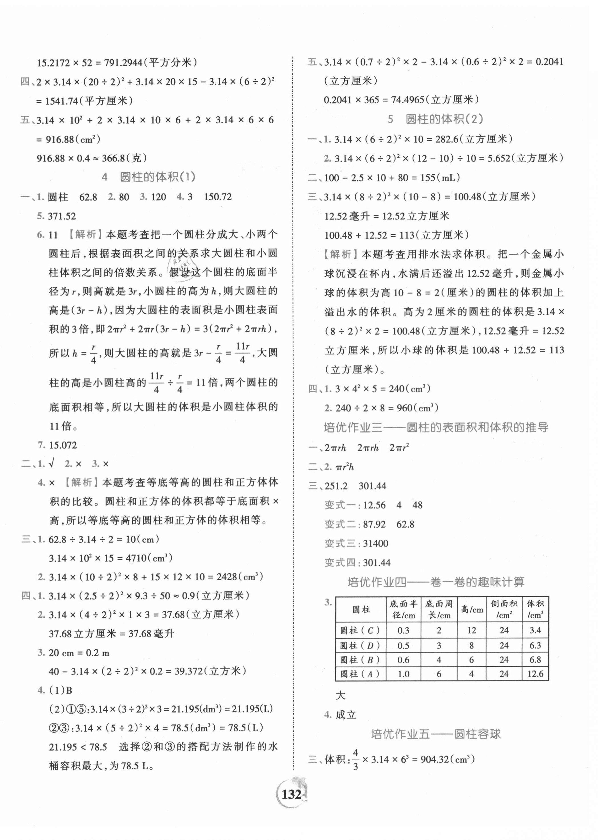 2021年王朝霞德才兼备作业创新设计六年级数学下册人教版 第4页