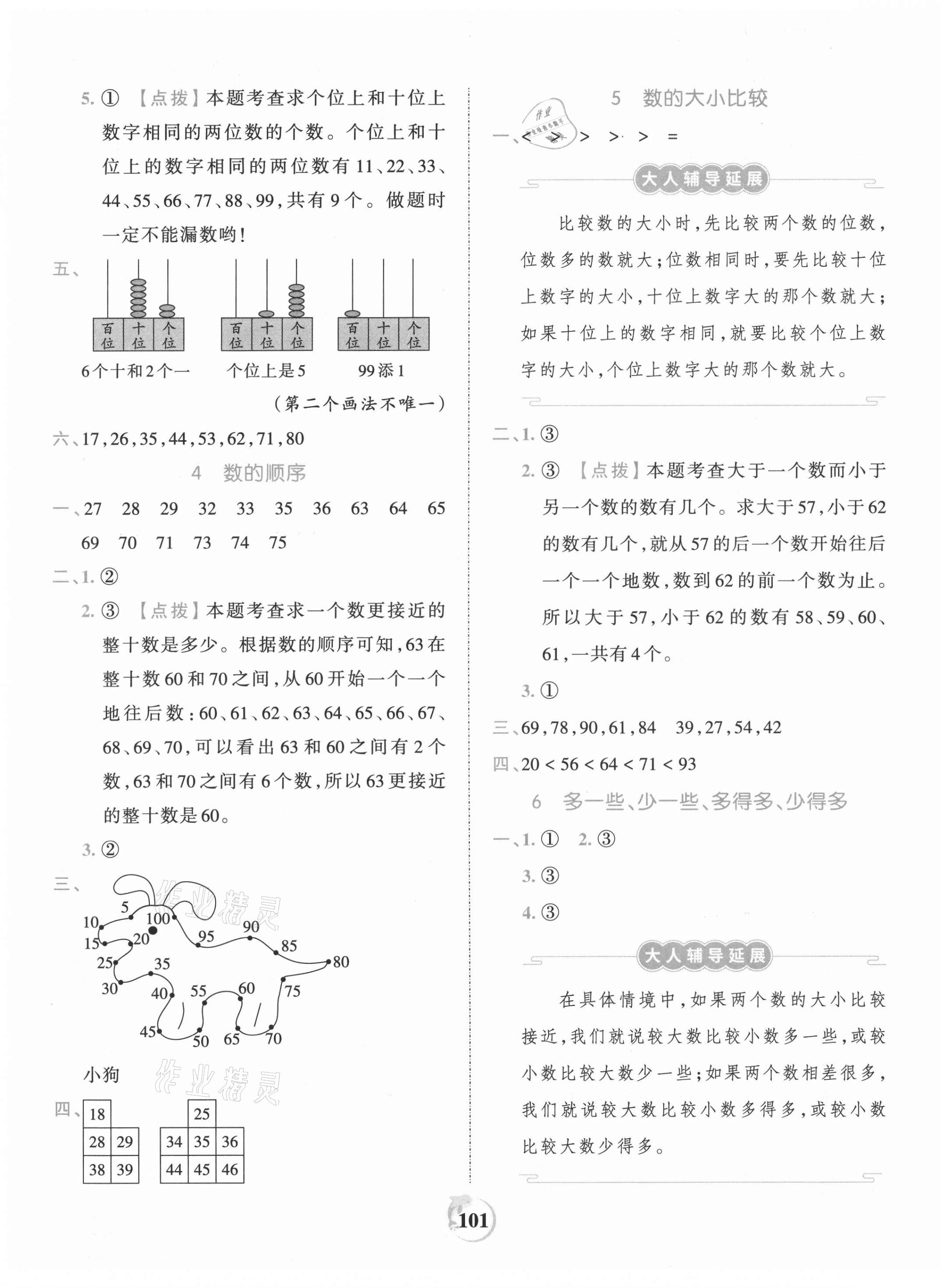 2021年王朝霞德才兼?zhèn)渥鳂I(yè)創(chuàng)新設(shè)計(jì)一年級(jí)數(shù)學(xué)下冊(cè)人教版 第5頁(yè)