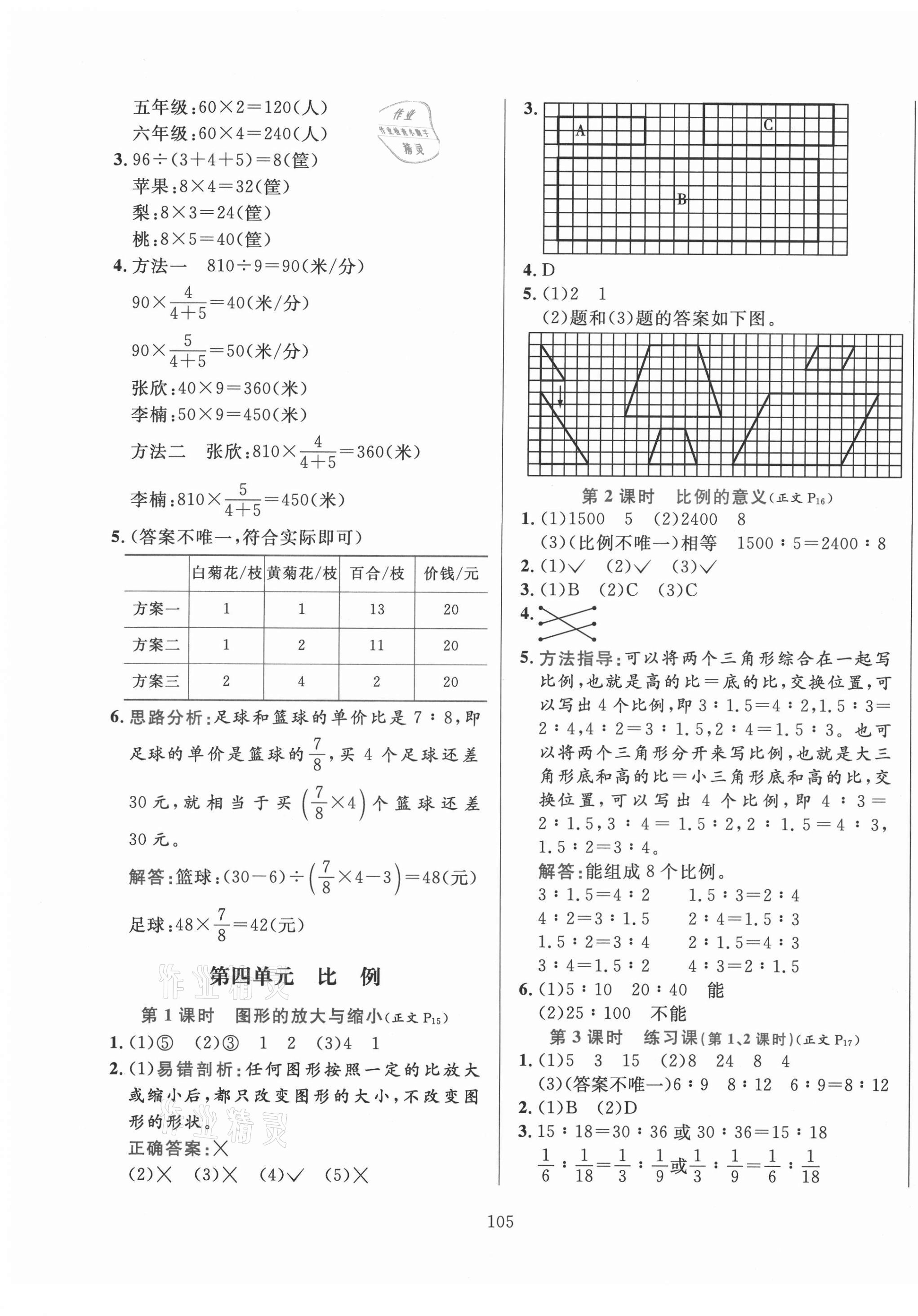 2021年小学教材全练六年级数学下册江苏版 第5页