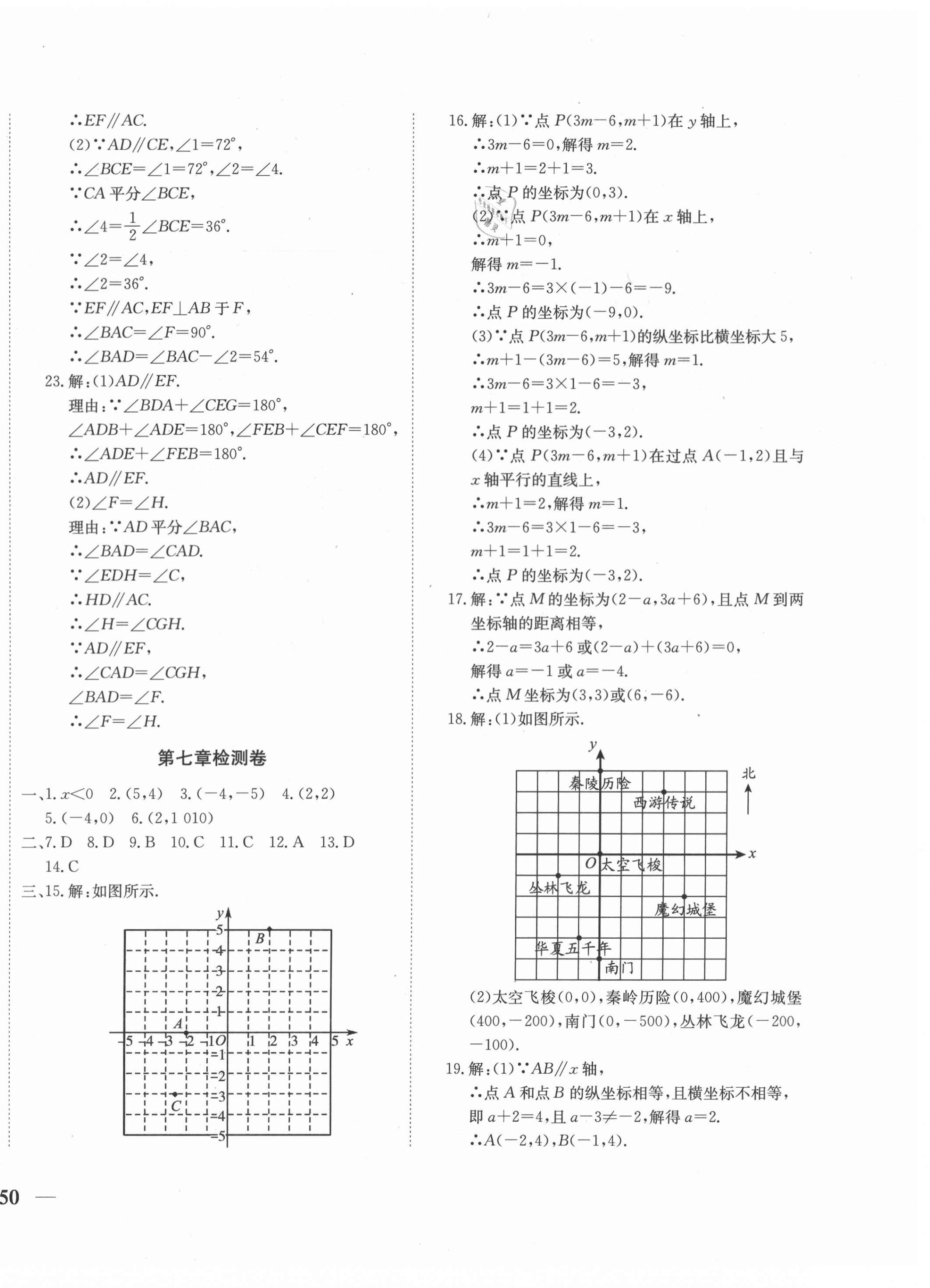 2021年云南省考標(biāo)準(zhǔn)卷七年級(jí)數(shù)學(xué)下冊(cè)人教版 參考答案第4頁(yè)