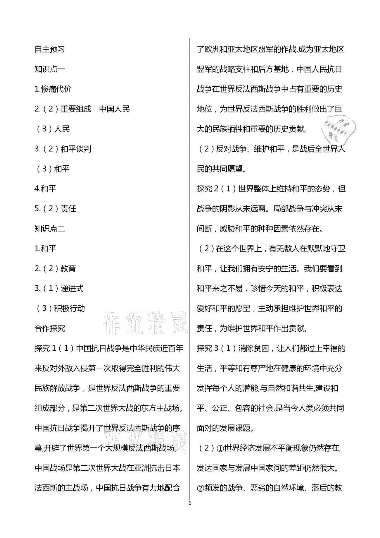 2021年人教金學(xué)典同步解析與測(cè)評(píng)九年級(jí)道德與法治下冊(cè)人教版重慶專版 第6頁