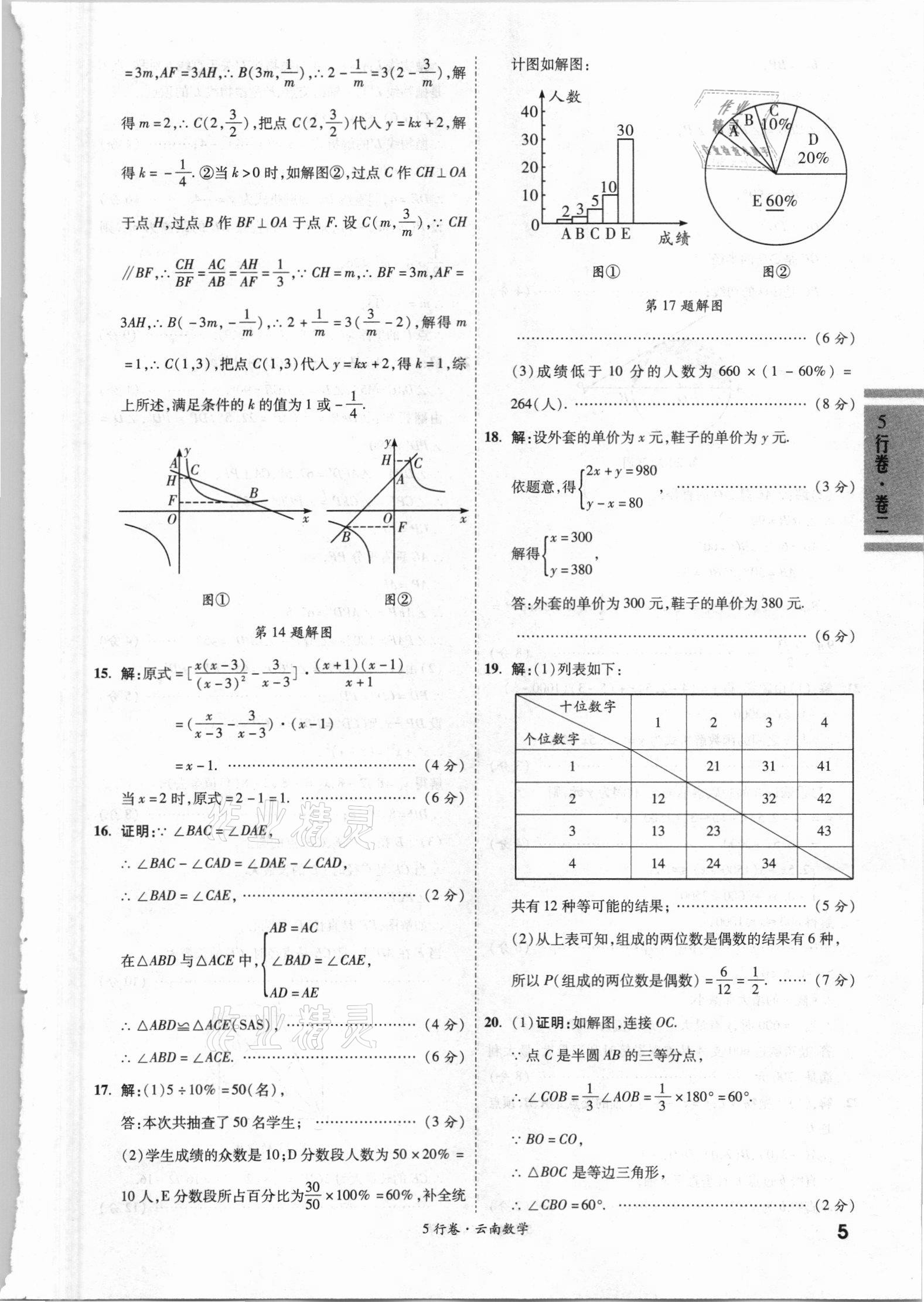 2021年一战成名5行卷数学中考云南专版 第5页