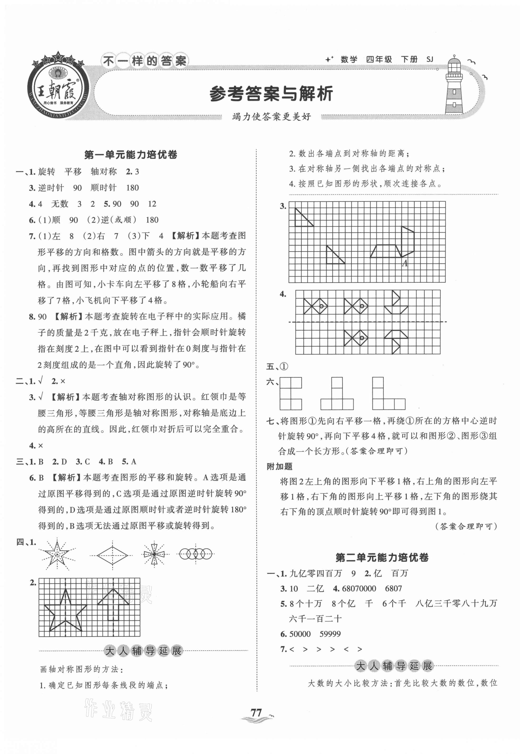 2021年王朝霞培優(yōu)100分四年級(jí)數(shù)學(xué)下冊(cè)蘇教版 第1頁(yè)