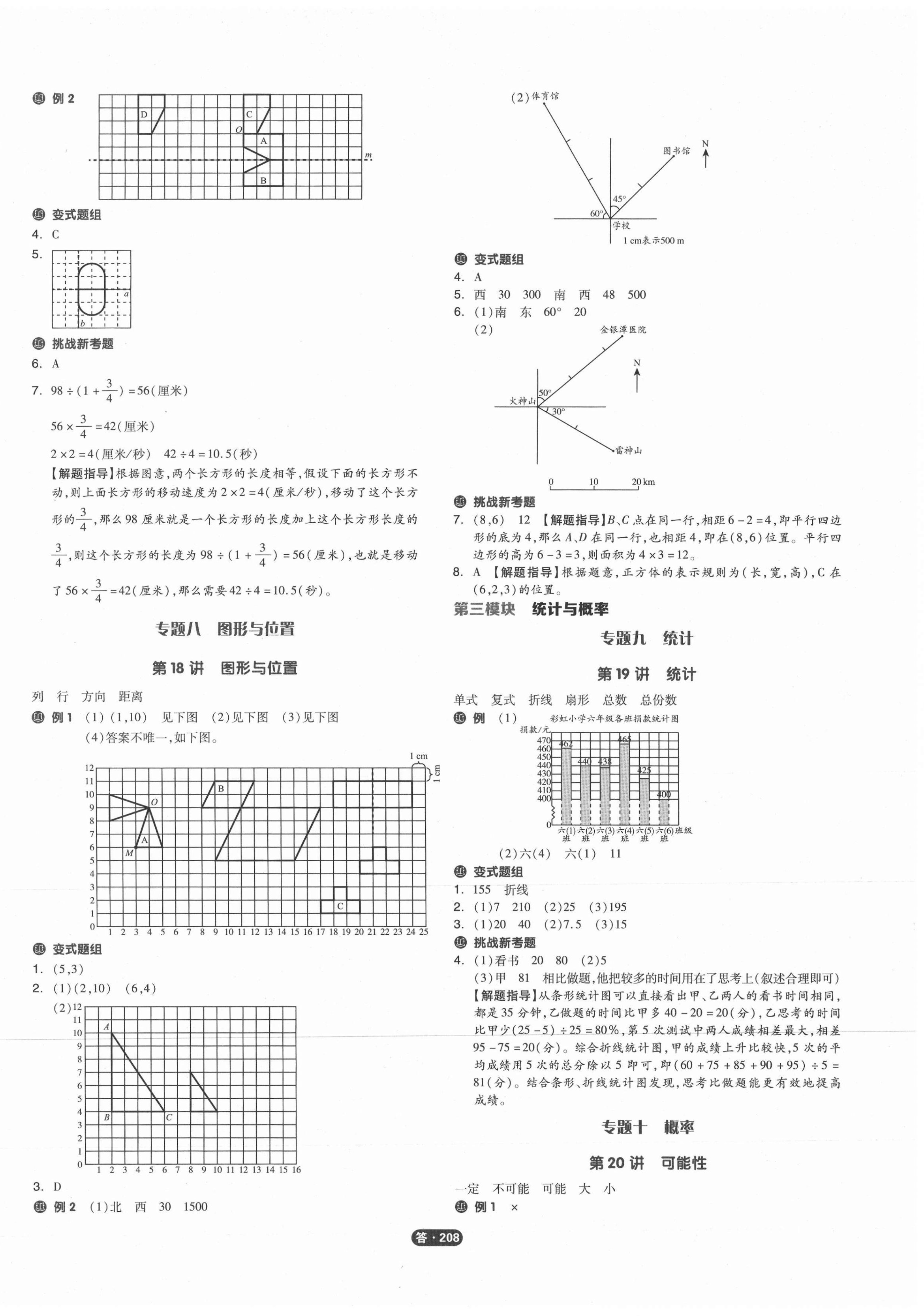 2021年全品小学总复习数学苏教版 参考答案第6页