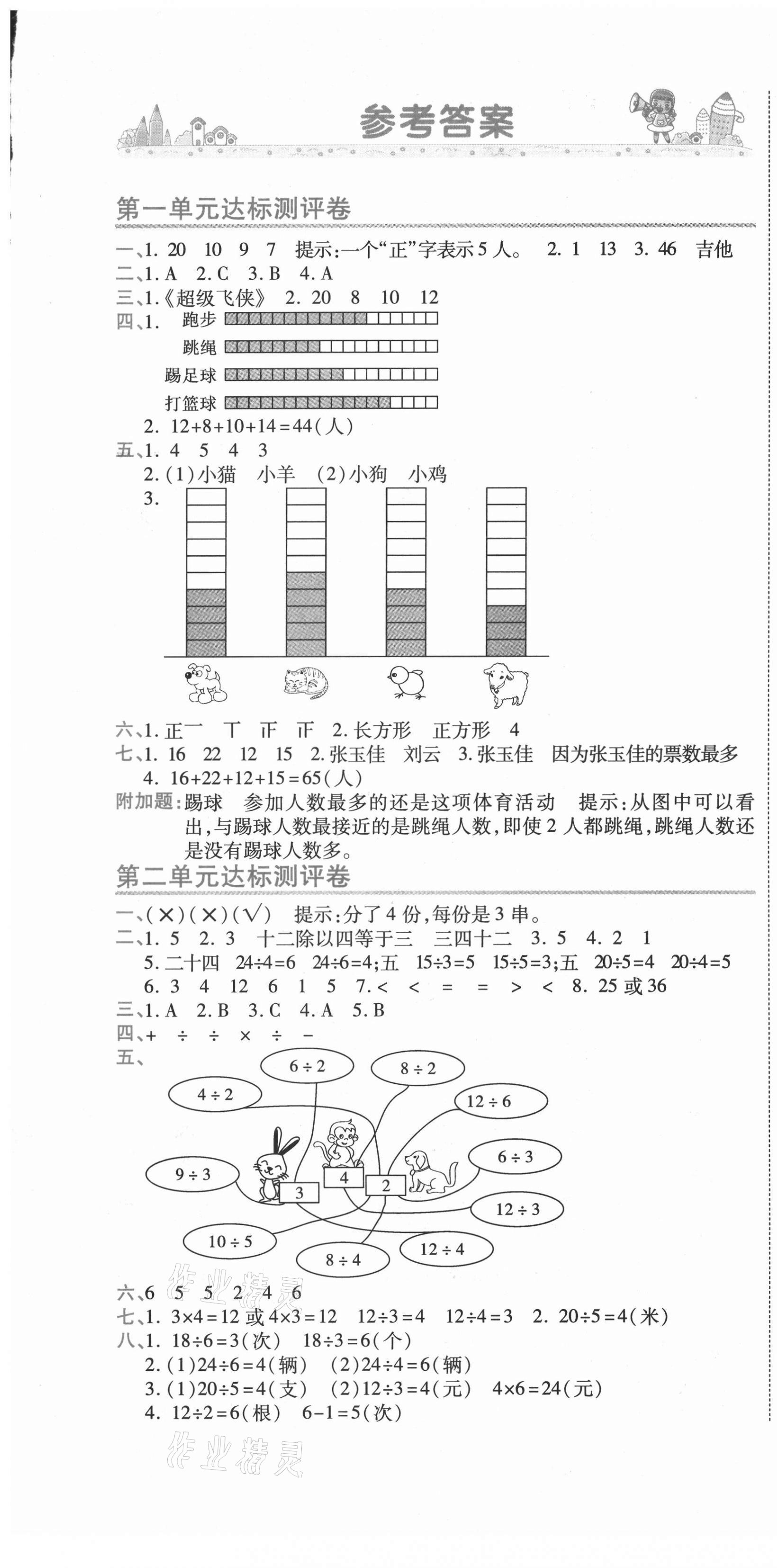 2021年期末100分沖刺卷二年級數(shù)學(xué)下冊人教版 第1頁