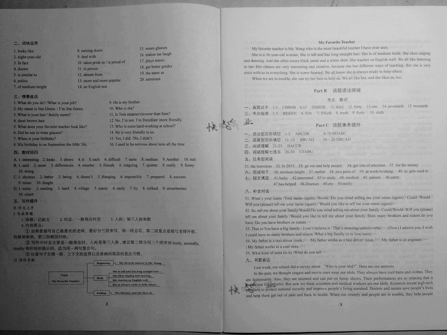 2021年中考英語(yǔ)話題復(fù)習(xí)浙江工商大學(xué)出版社 參考答案第2頁(yè)