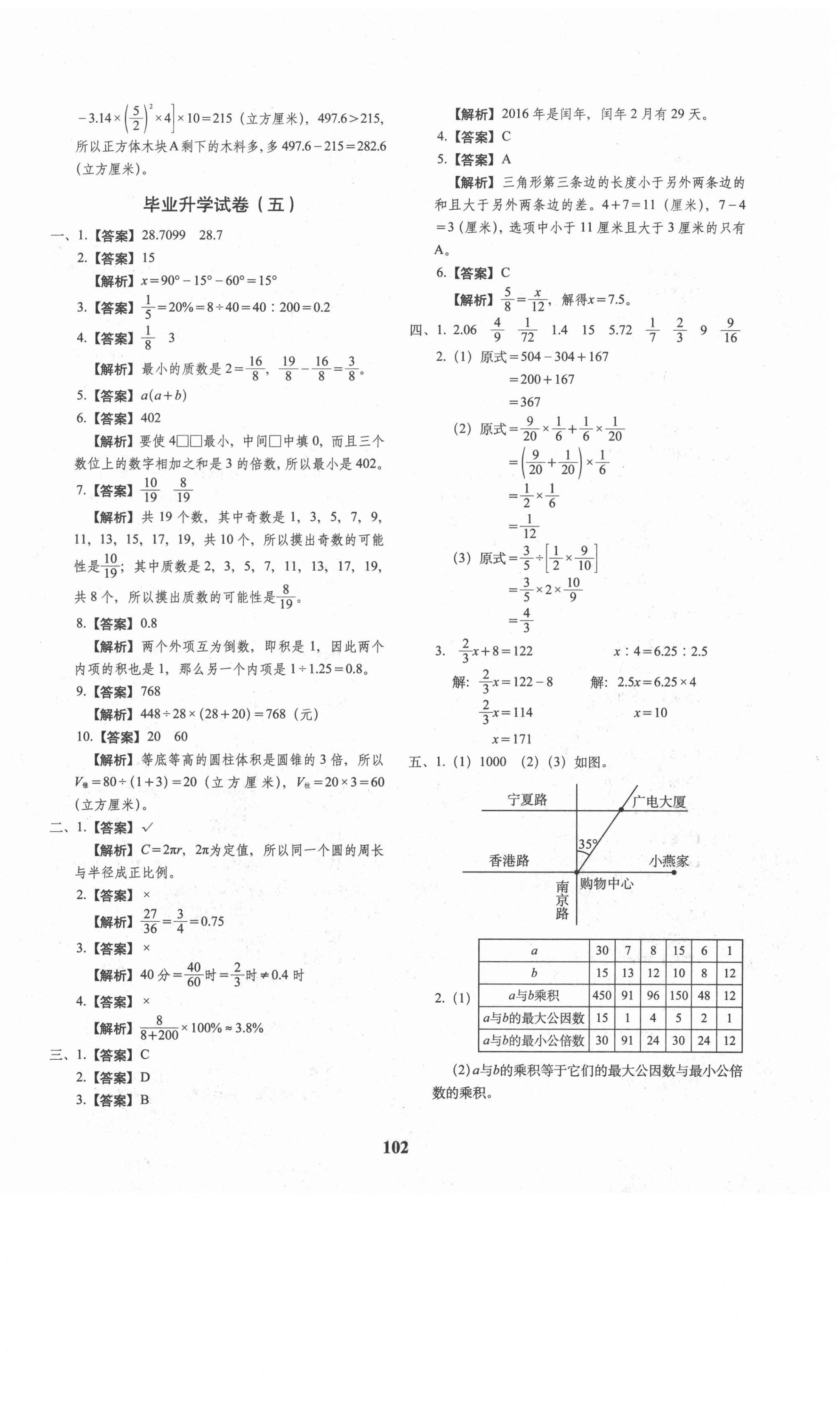 2021年68所名校圖書小升初押題卷名校密題數(shù)學(xué) 第6頁(yè)