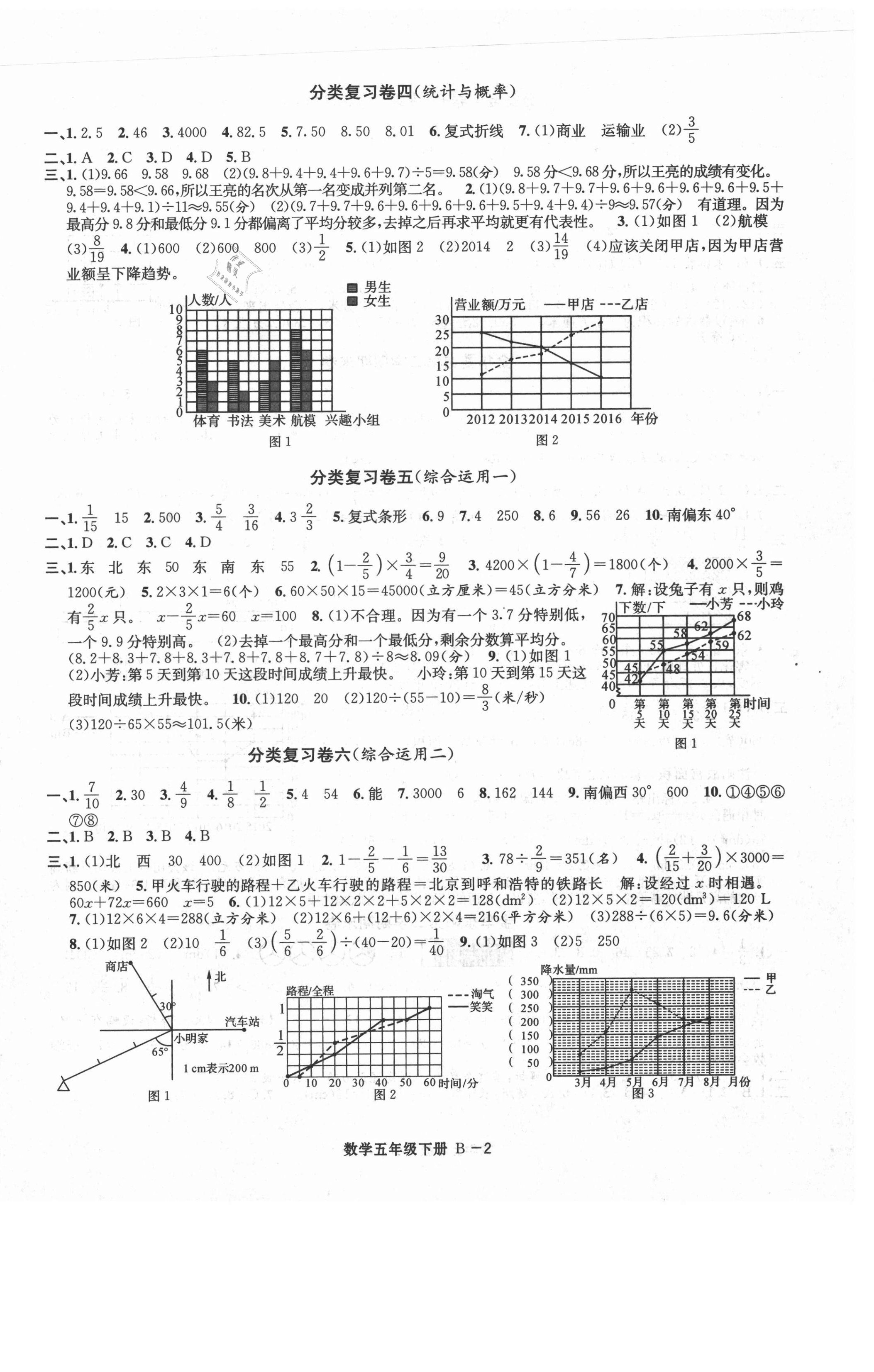 2021年浙江各地期末迎考卷五年级数学下册北师大版 第2页