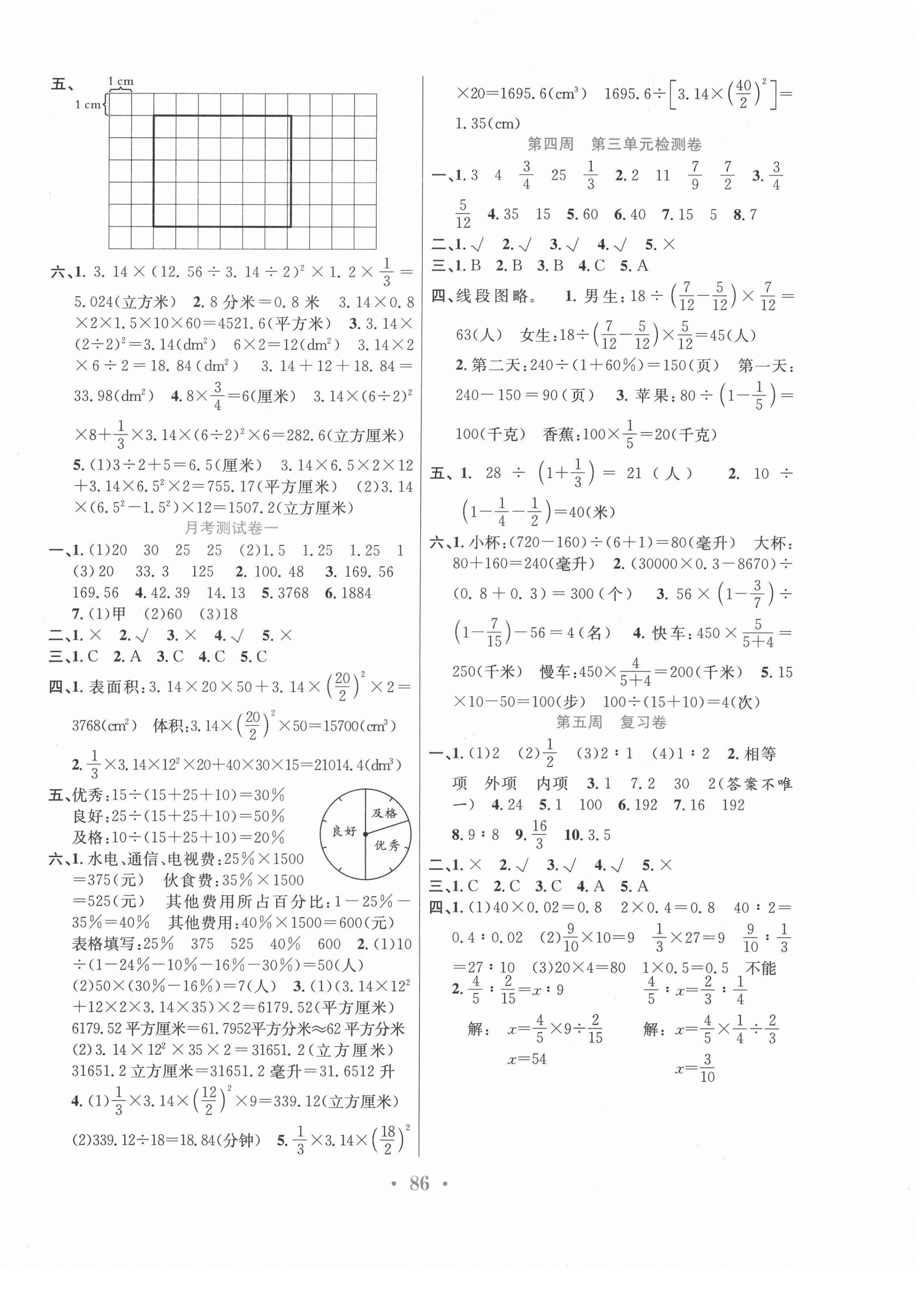 2021年百校联盟金考卷六年级数学下册苏教版 第2页