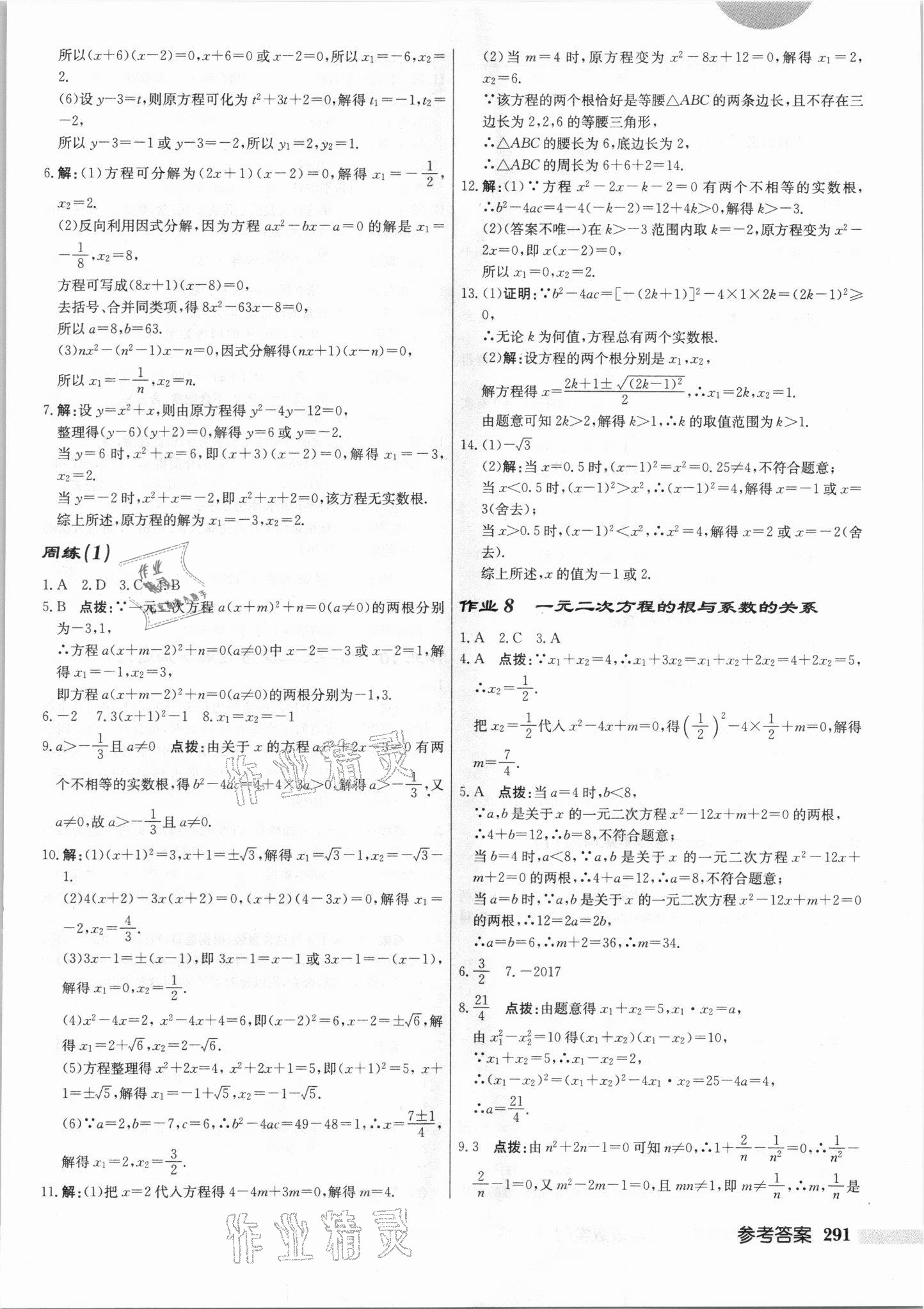 2021年啟東中學作業(yè)本九年級數(shù)學上冊江蘇版 第5頁