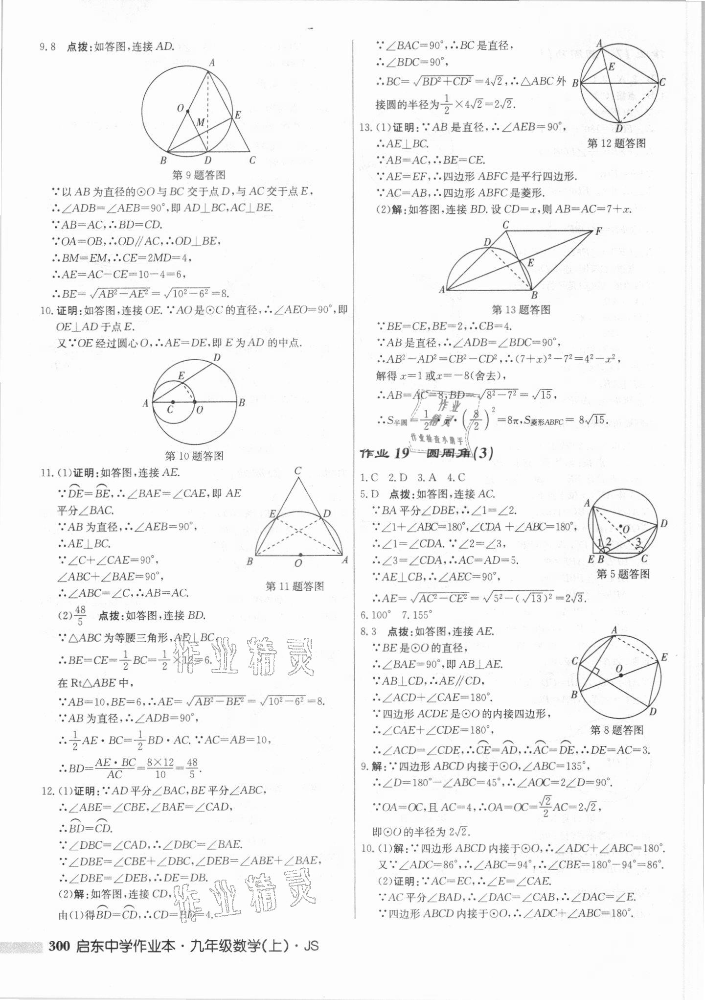 2021年啟東中學(xué)作業(yè)本九年級(jí)數(shù)學(xué)上冊(cè)江蘇版 第14頁(yè)