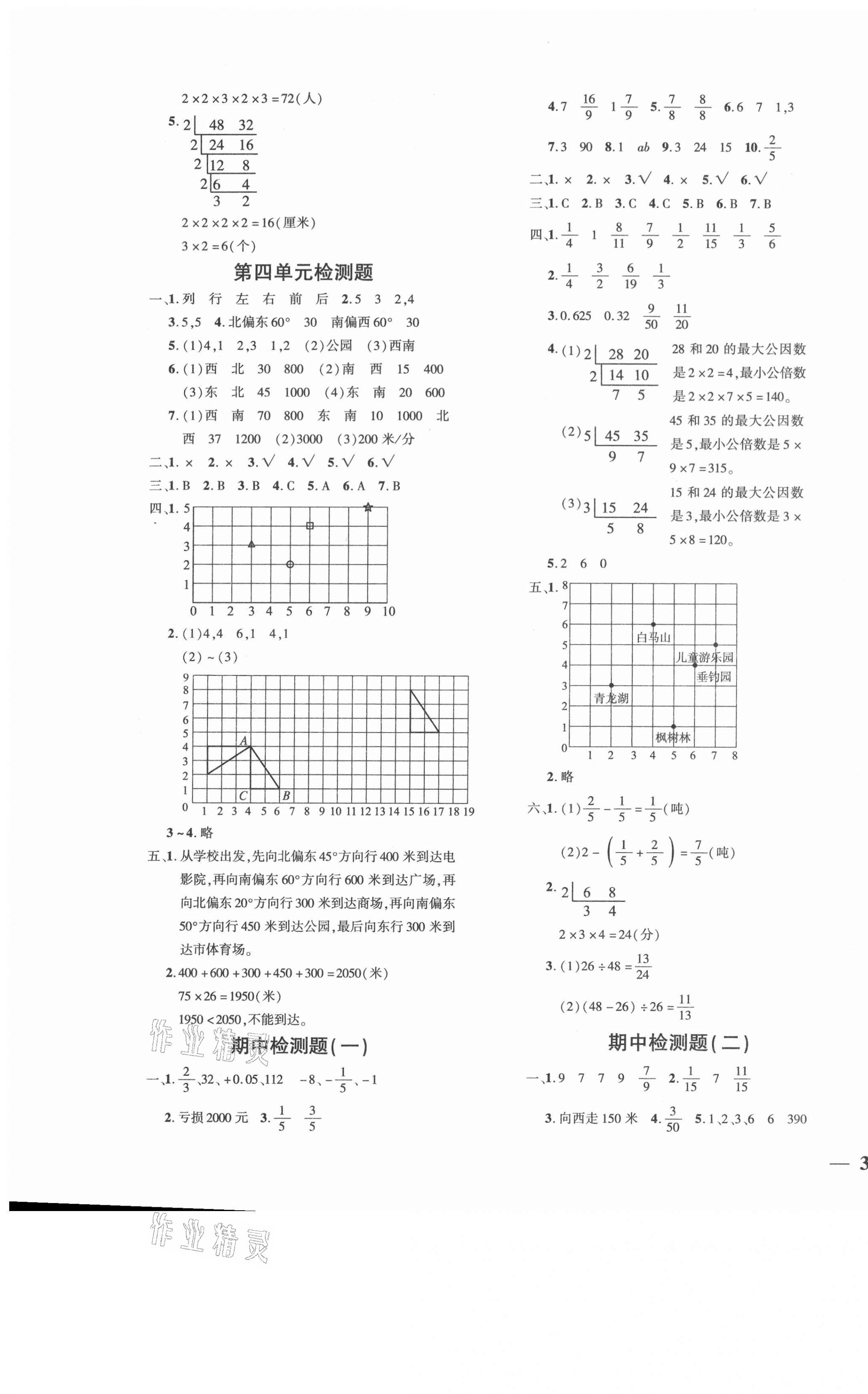 2021年黃岡360度定制密卷五年級數(shù)學下冊青島版濰坊專版 第3頁