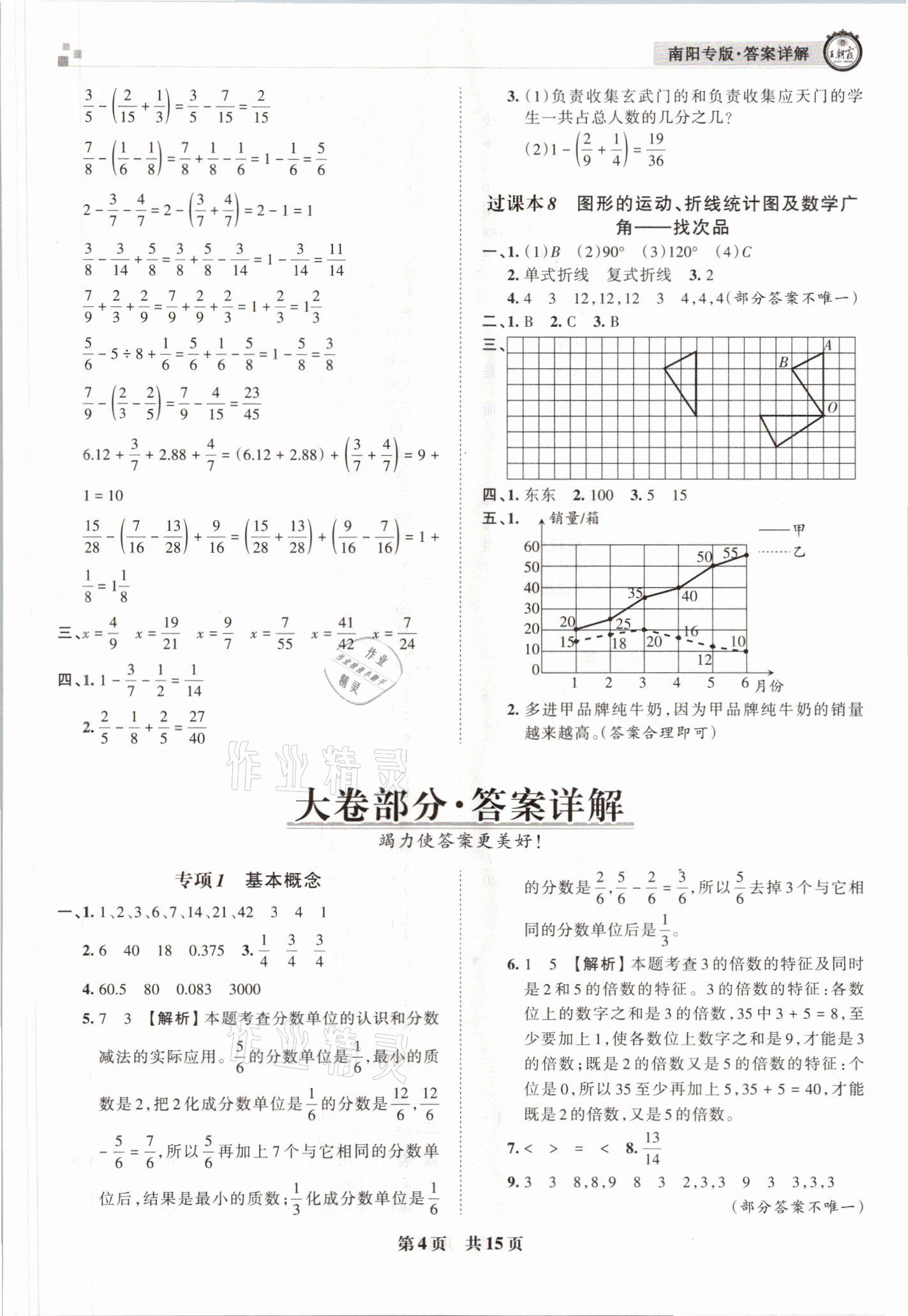 2021年王朝霞期末真題精編五年級(jí)數(shù)學(xué)下冊(cè)人教版南陽(yáng)專版 參考答案第4頁(yè)