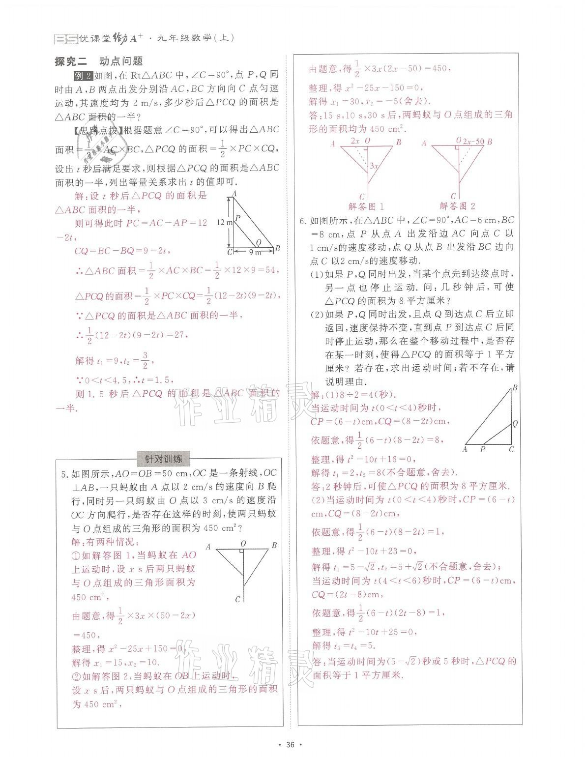 2021年蓉城课堂给力A加九年级数学全一册北师大版 参考答案第78页