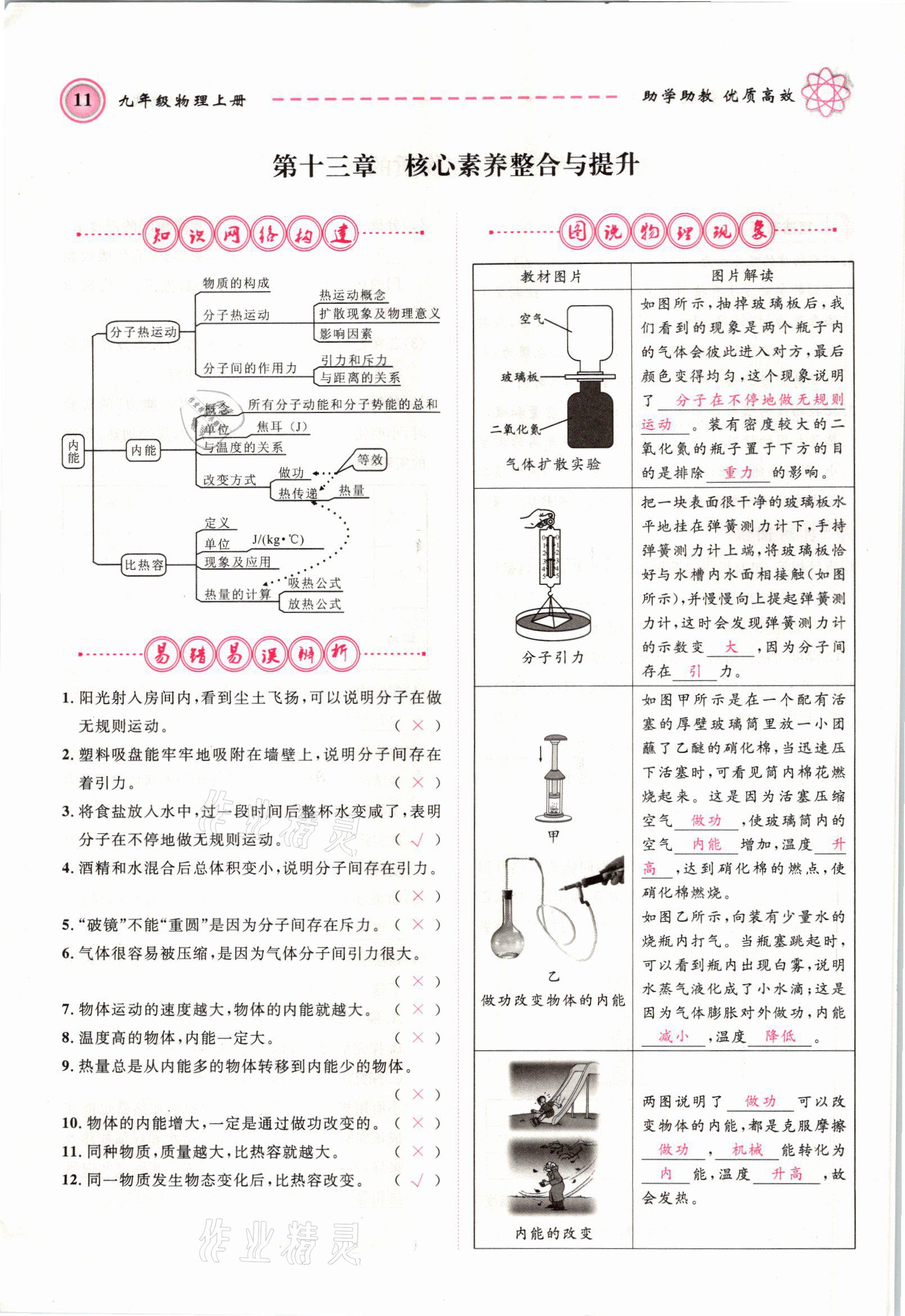 2021年名師學(xué)案九年級物理上冊人教版 參考答案第11頁