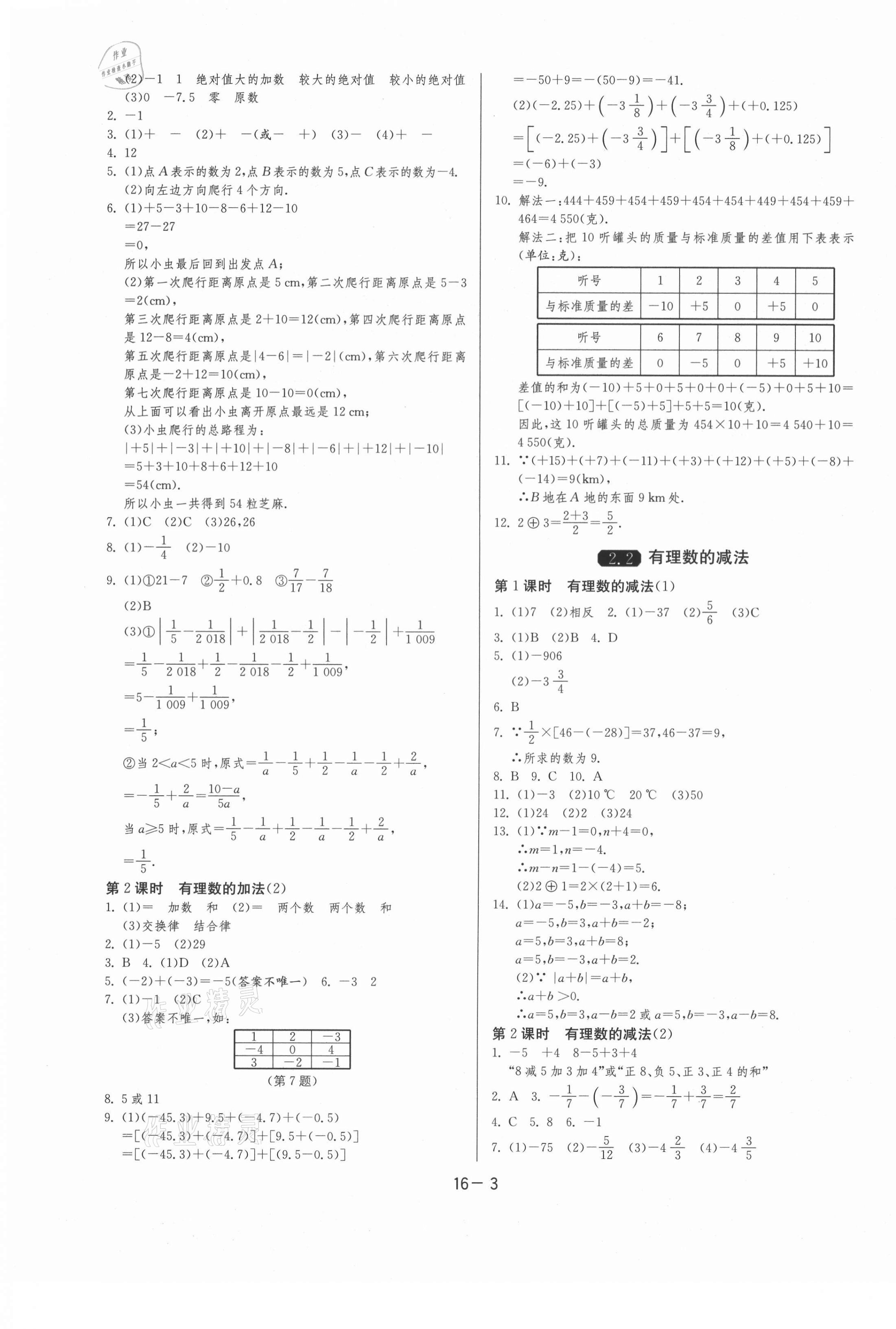 2021年1課3練單元達(dá)標(biāo)測(cè)試七年級(jí)數(shù)學(xué)上冊(cè)浙教版 第3頁(yè)