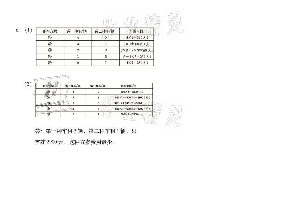 2021年暑假作業(yè)四年級數(shù)學(xué)人教版安徽少年兒童出版社 參考答案第5頁