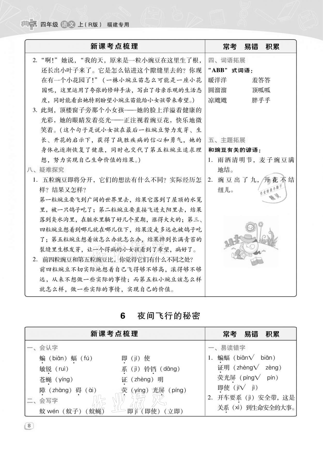 2021年綜合應(yīng)用創(chuàng)新題典中點(diǎn)四年級(jí)語(yǔ)文上冊(cè)人教版福建專(zhuān)版 參考答案第17頁(yè)