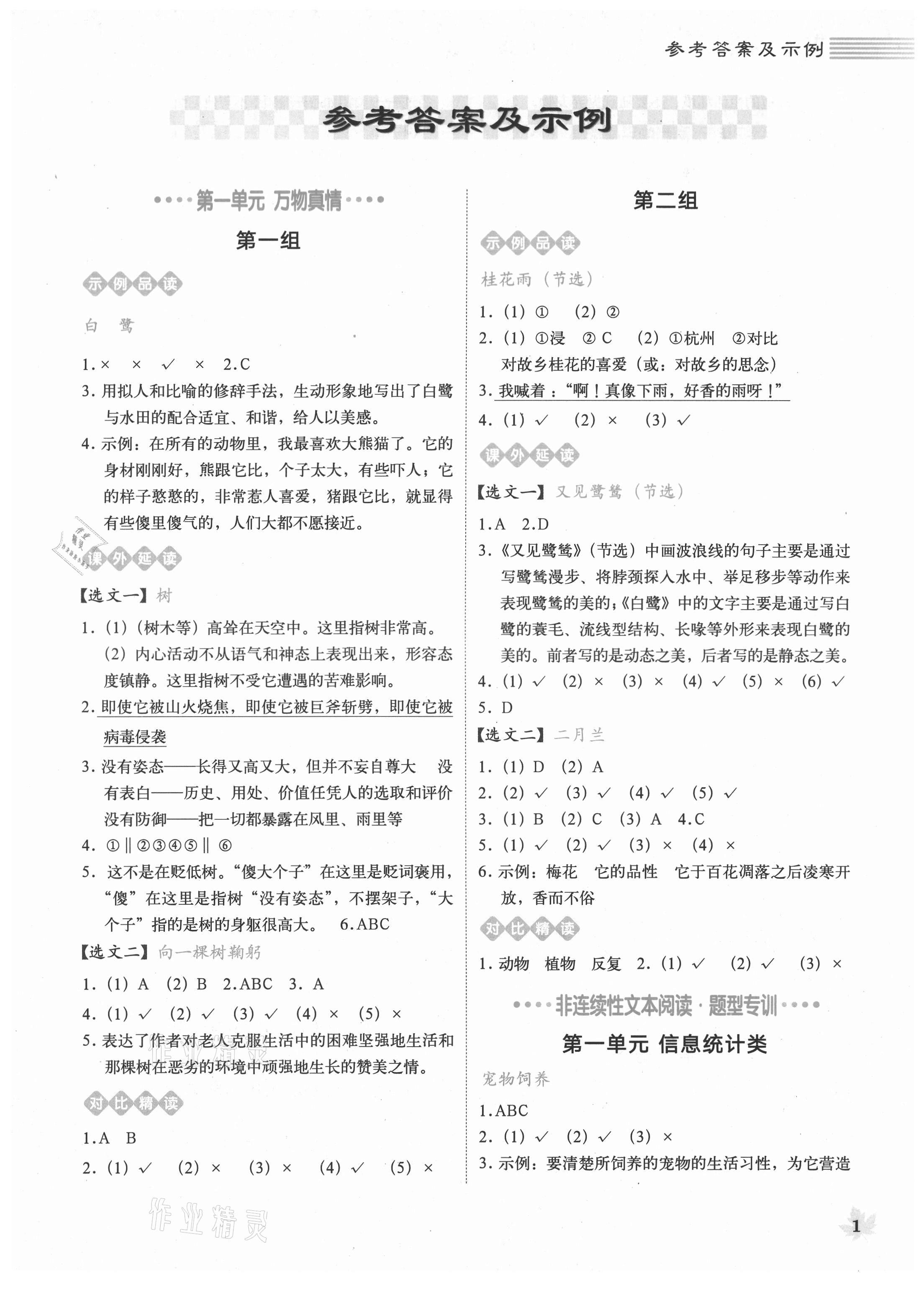 2021年魔卡閱讀目標(biāo)訓(xùn)練法五年級(jí)語(yǔ)文上冊(cè)人教版 第1頁(yè)