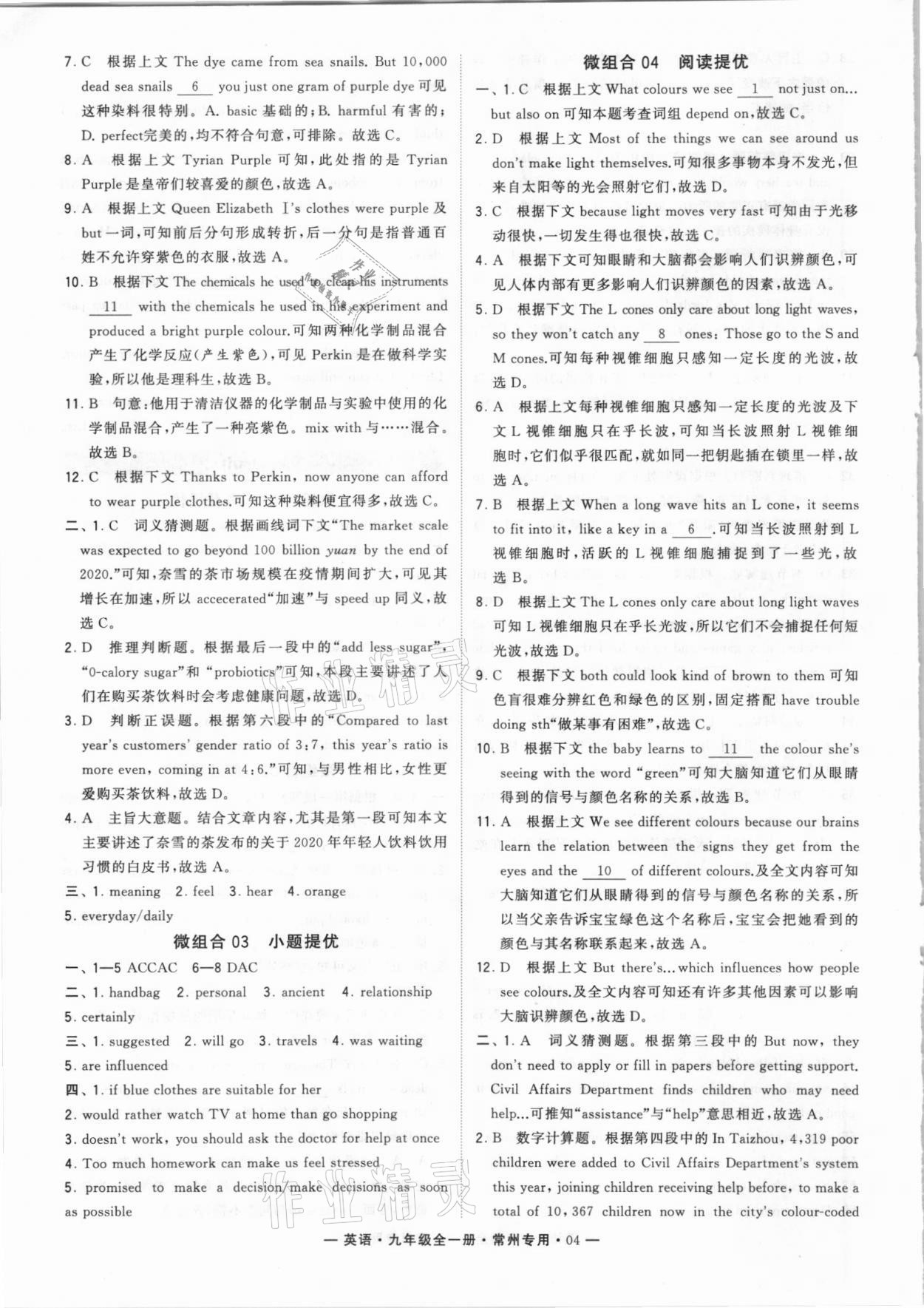 2021年学霸组合训练九年级英语全一册译林版常州专版 第4页