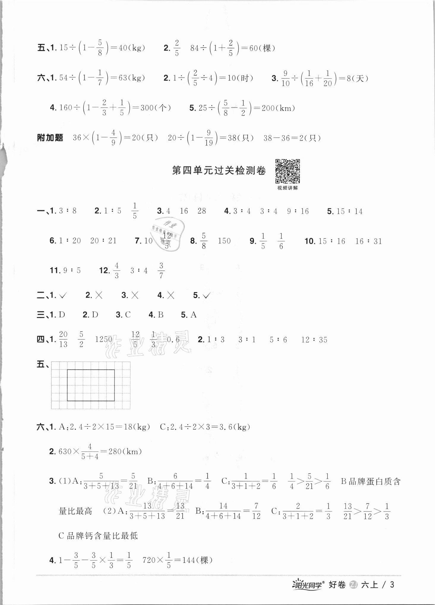 2021年阳光同学全优达标好卷六年级数学上册人教版浙江专版 第3页