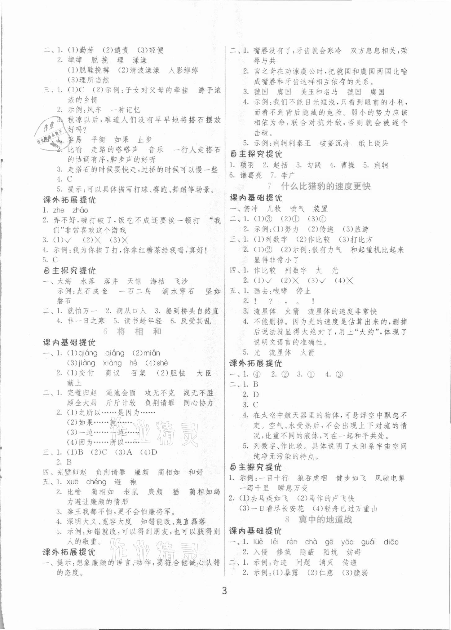 2021年實(shí)驗(yàn)班提優(yōu)訓(xùn)練五年級(jí)語文上冊(cè)人教版 第3頁