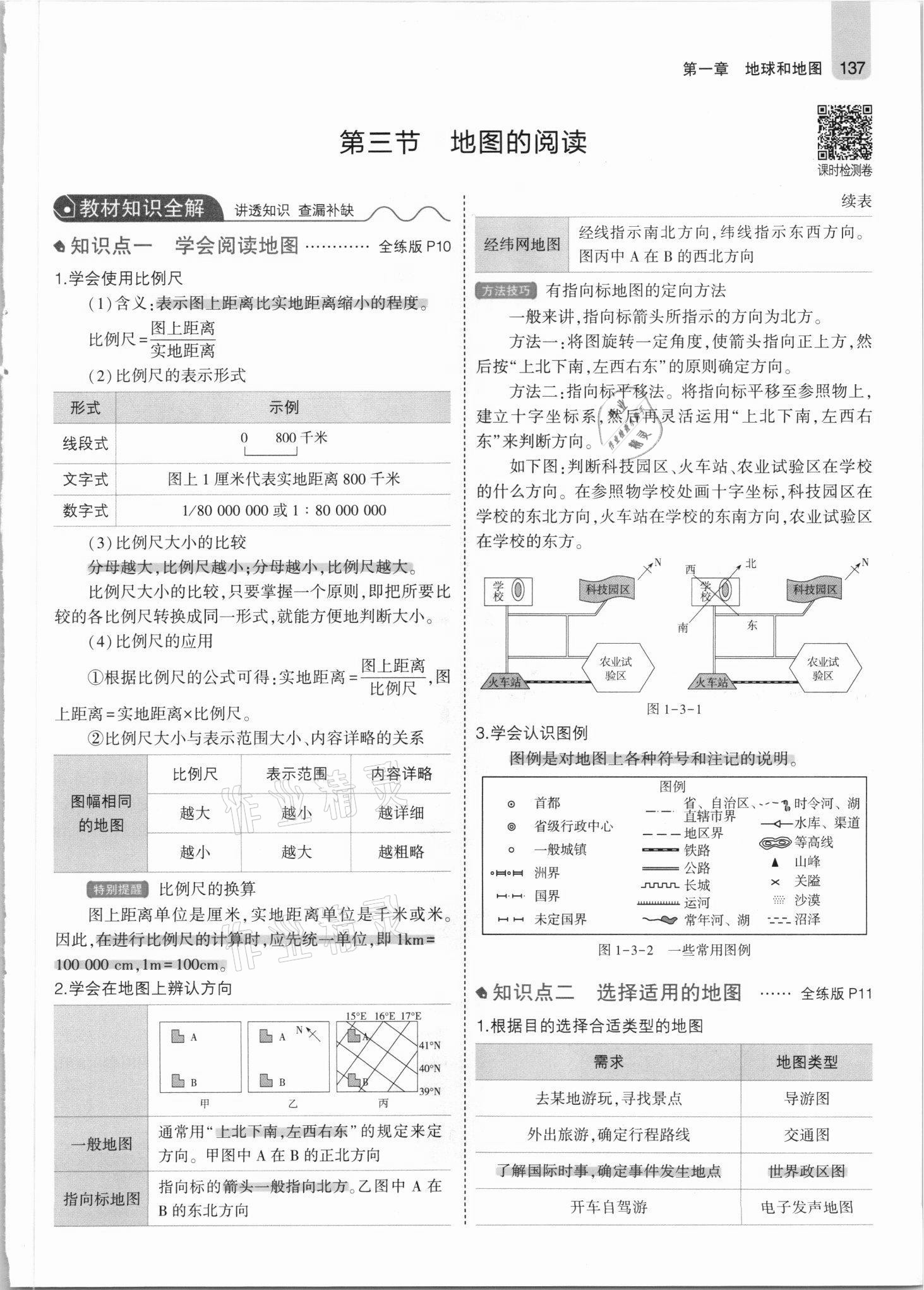 2021年教材课本七年级地理上册人教版 参考答案第11页