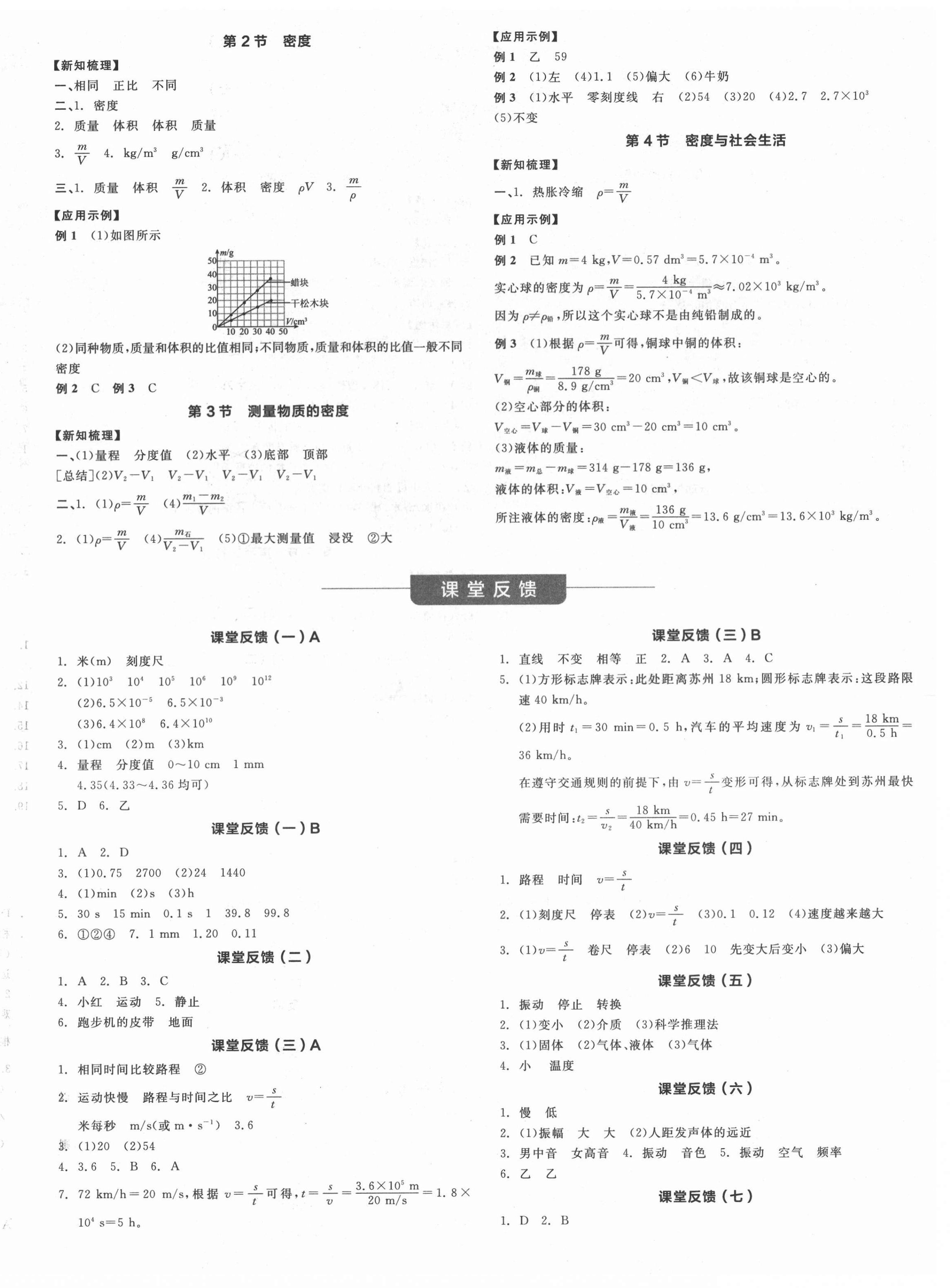 2021年全品學練考八年級物理上冊人教版 第4頁