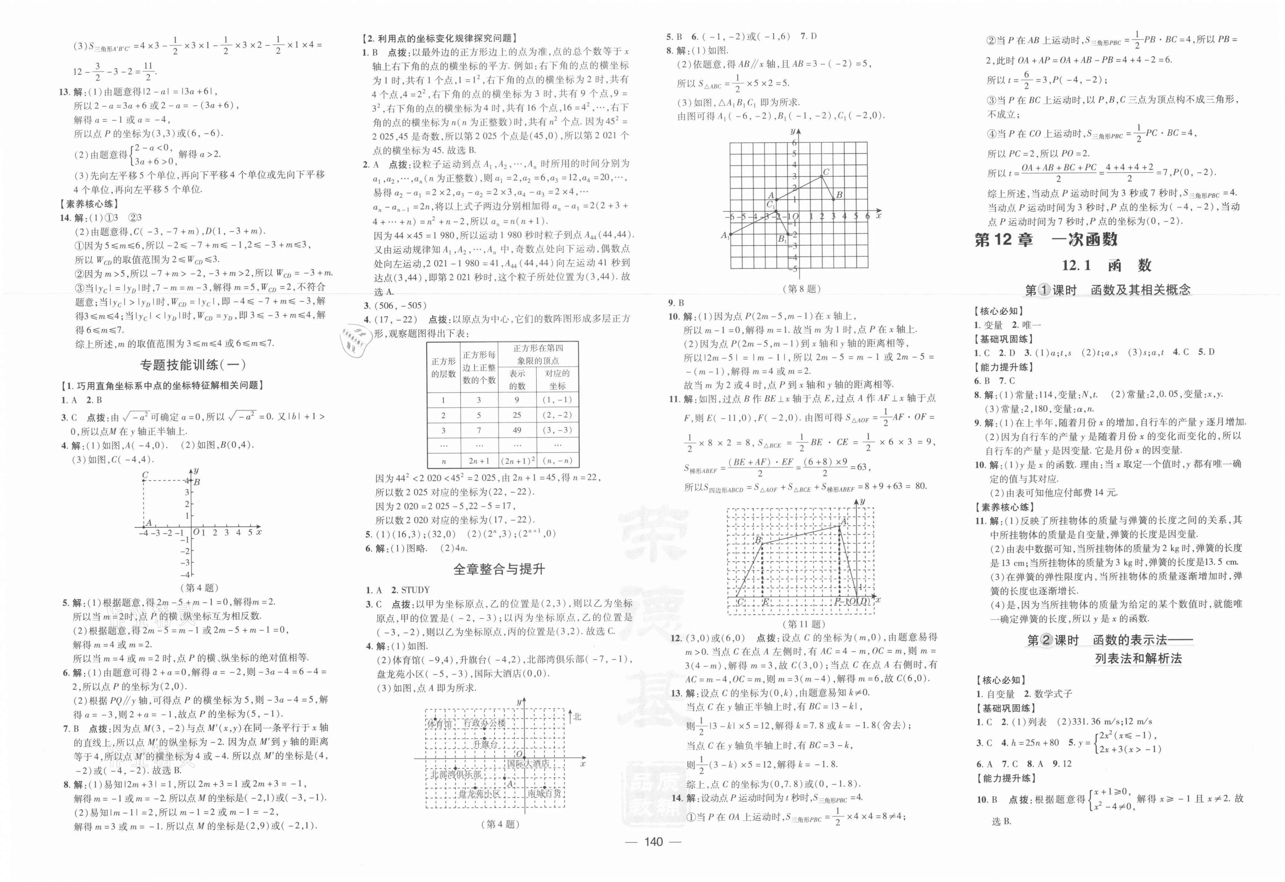 2021年點(diǎn)撥訓(xùn)練八年級(jí)數(shù)學(xué)上冊(cè)滬科版 參考答案第2頁(yè)