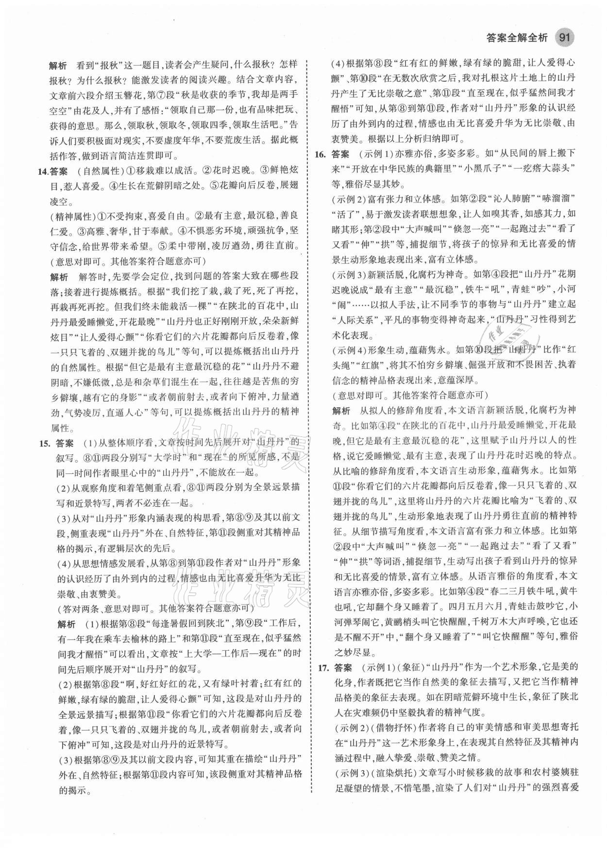 2021年5年中考3年模拟初中语文六年级上册人教版五四学制 第5页