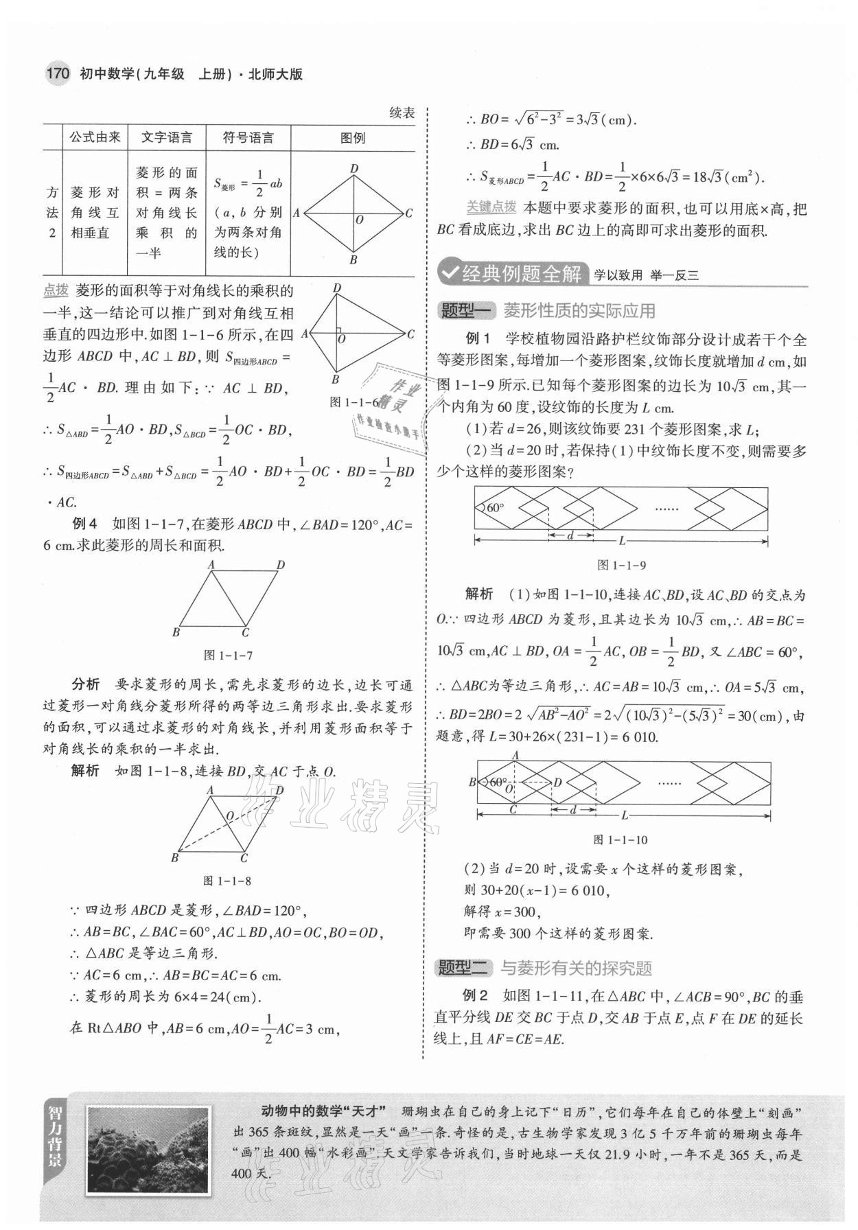 2021年教材课本九年级数学上册北师大版 参考答案第4页