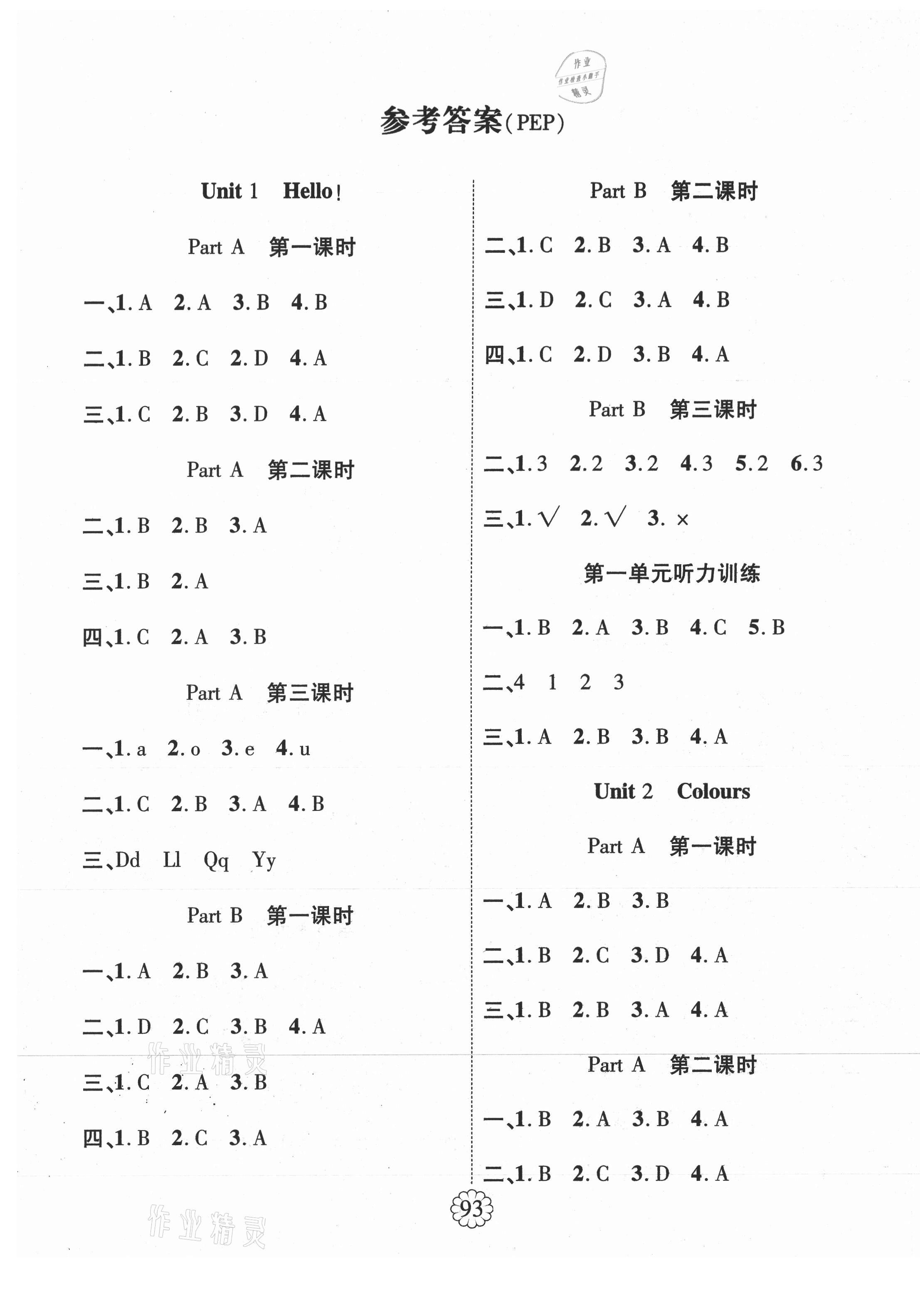 2021年暢優(yōu)新課堂三年級(jí)英語(yǔ)上冊(cè)人教版 第1頁(yè)