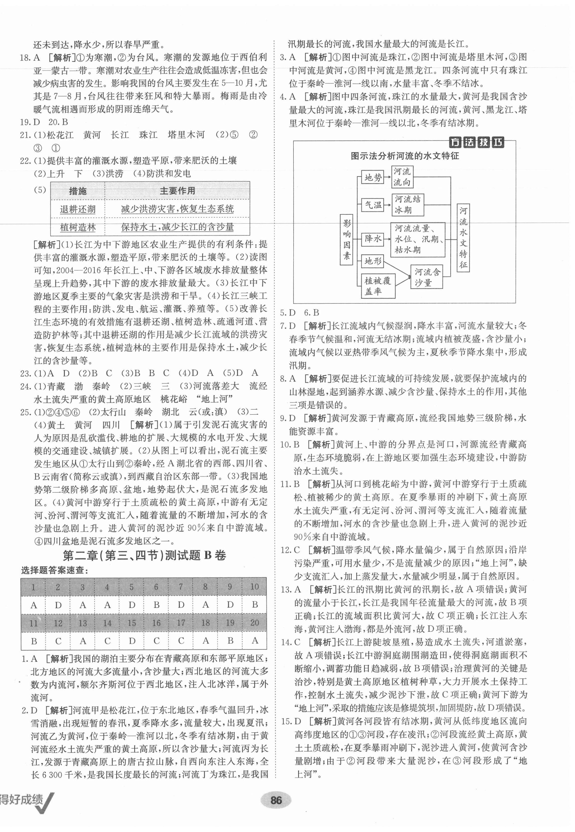 2021年海淀单元测试AB卷八年级地理上册人教版 第6页