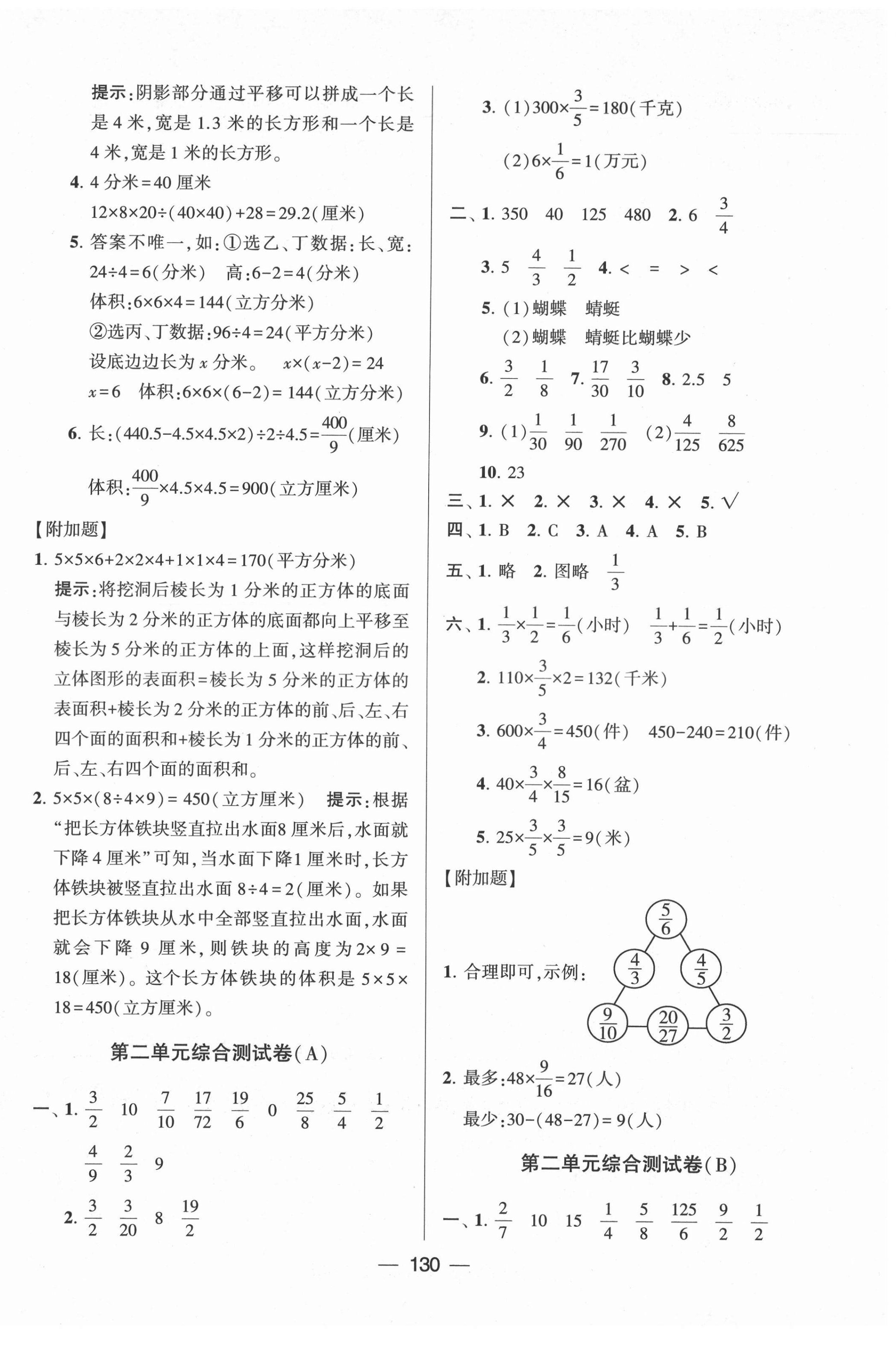 2021年学霸提优大试卷六年级数学上册江苏国标版 第2页