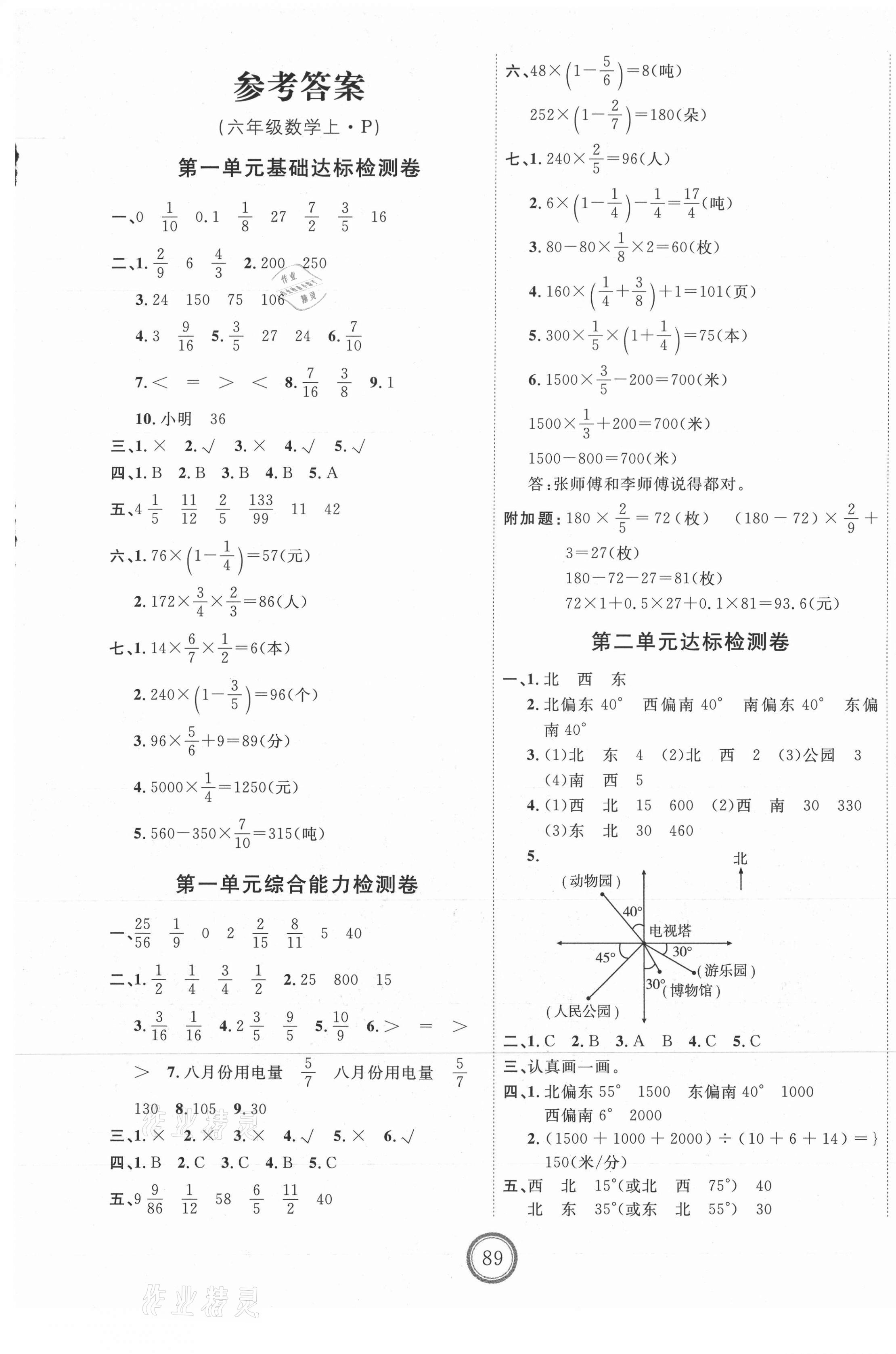 2021年優(yōu)加密卷六年級數(shù)學(xué)上冊人教版 第1頁