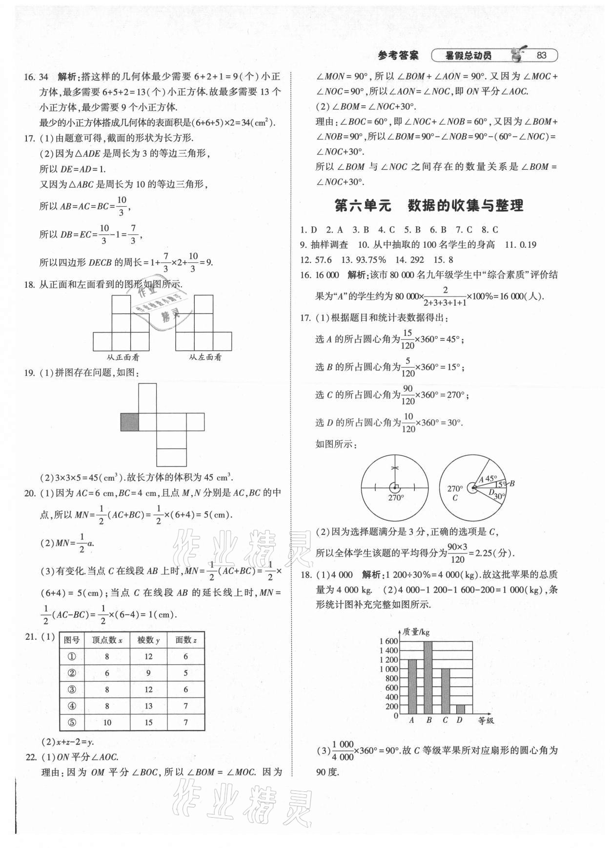 2021年暑假总动员七年级数学北师大版宁夏人民教育出版社 第3页