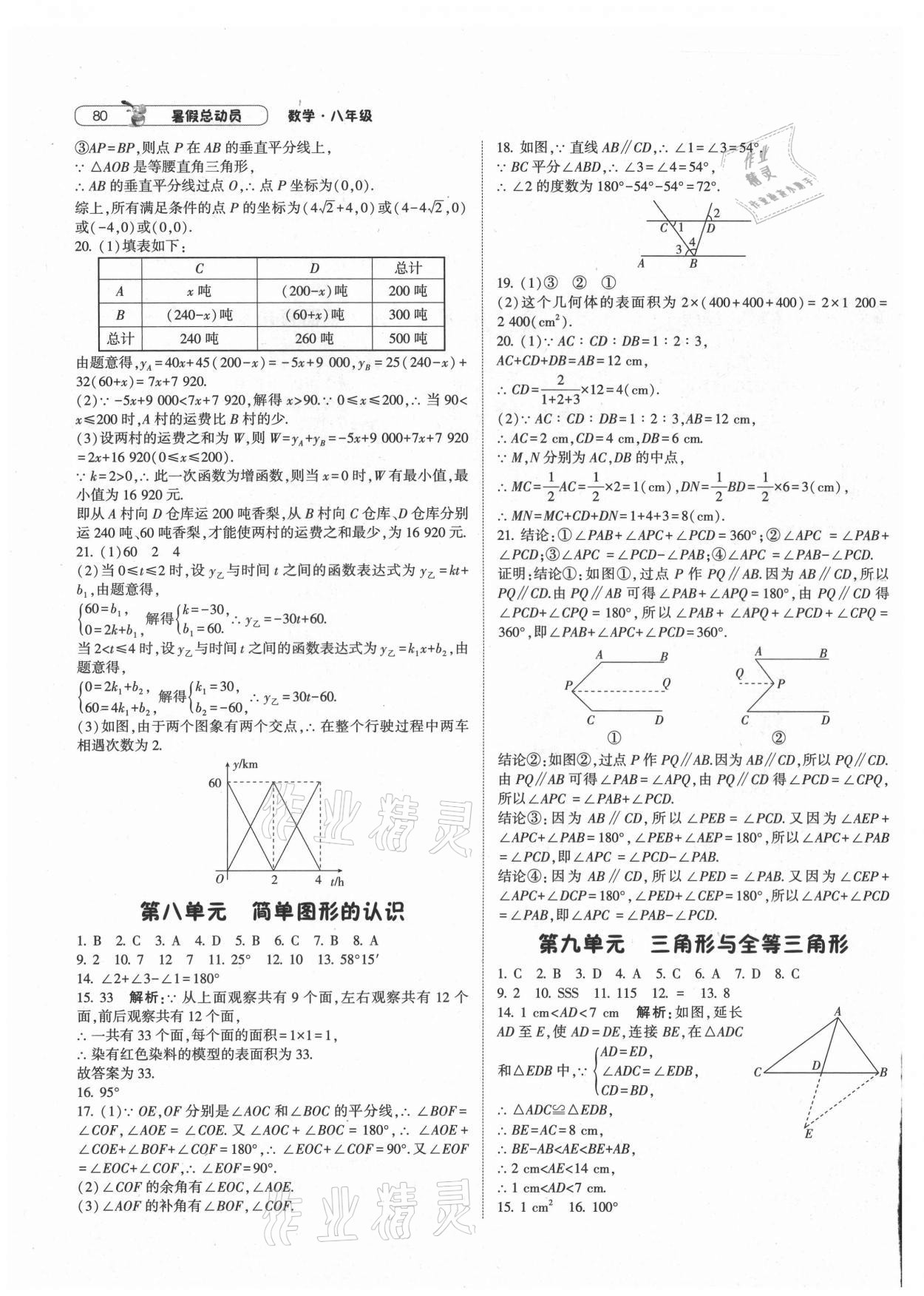 2021年暑假总动员八年级数学北师大版宁夏人民教育出版社 第4页