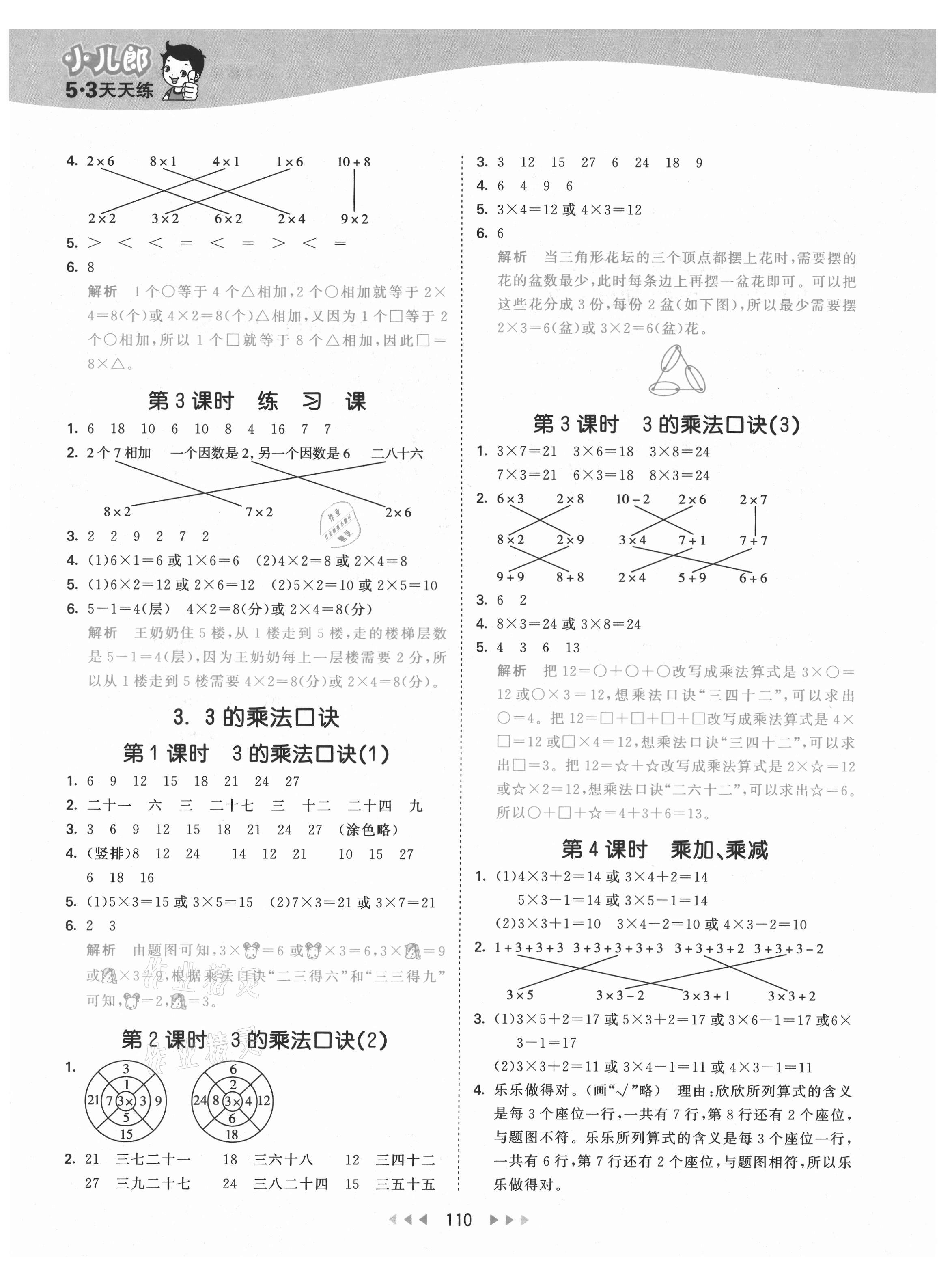 2021年53天天練二年級數(shù)學(xué)上冊西師大版 第2頁