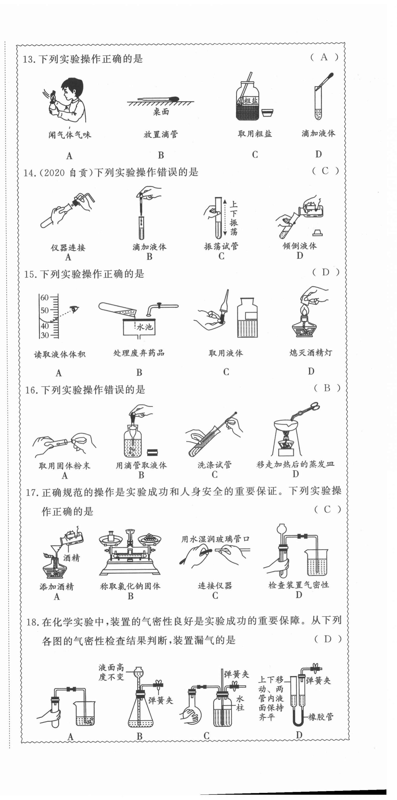 2021年权威考卷九年级化学全一册人教版 第6页